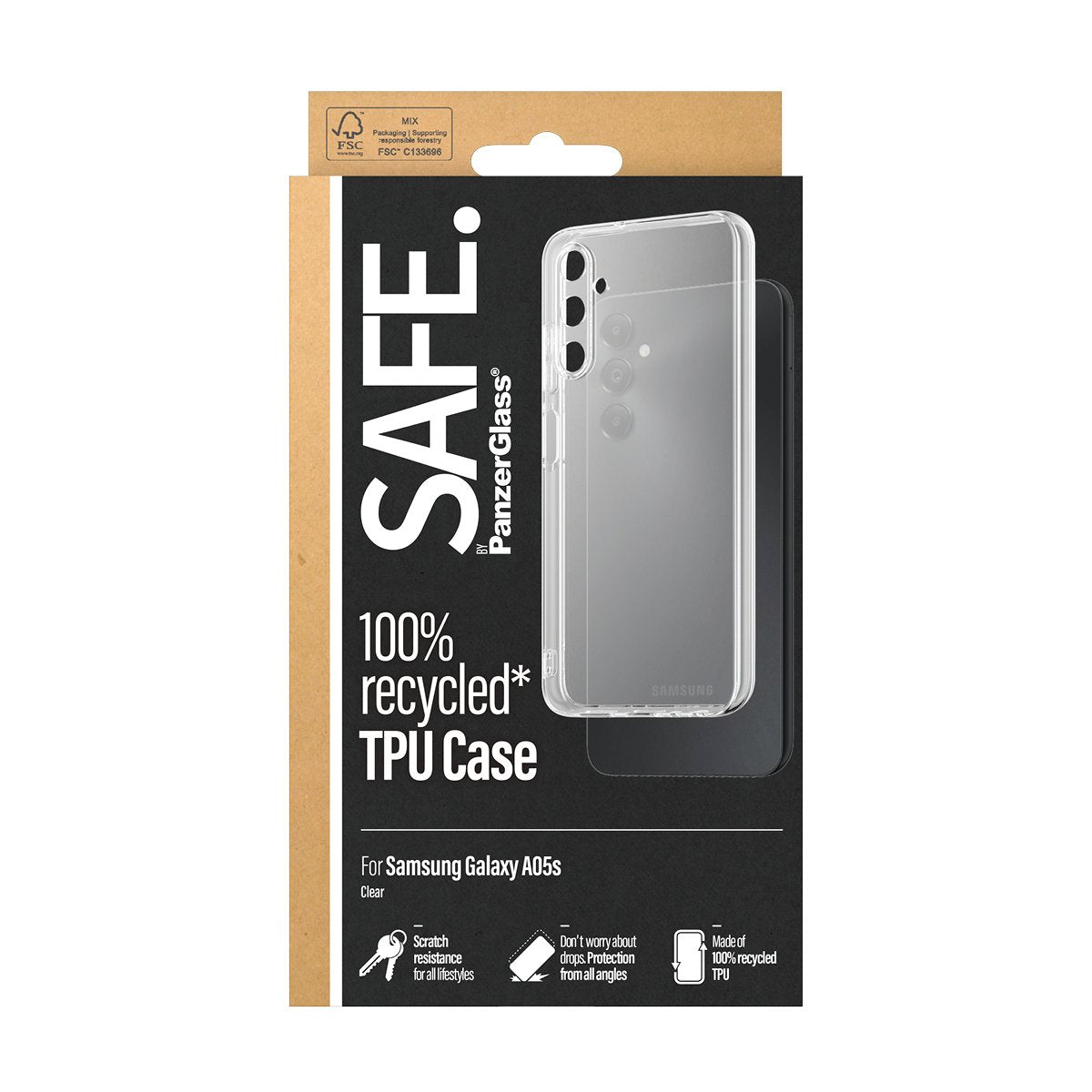 EAN 5711724956577 - PanzerGlass SAFE. by ® TPU Case Transparent Samsung Galaxy A05s funda para teléfono móvil Transparente imagen 3