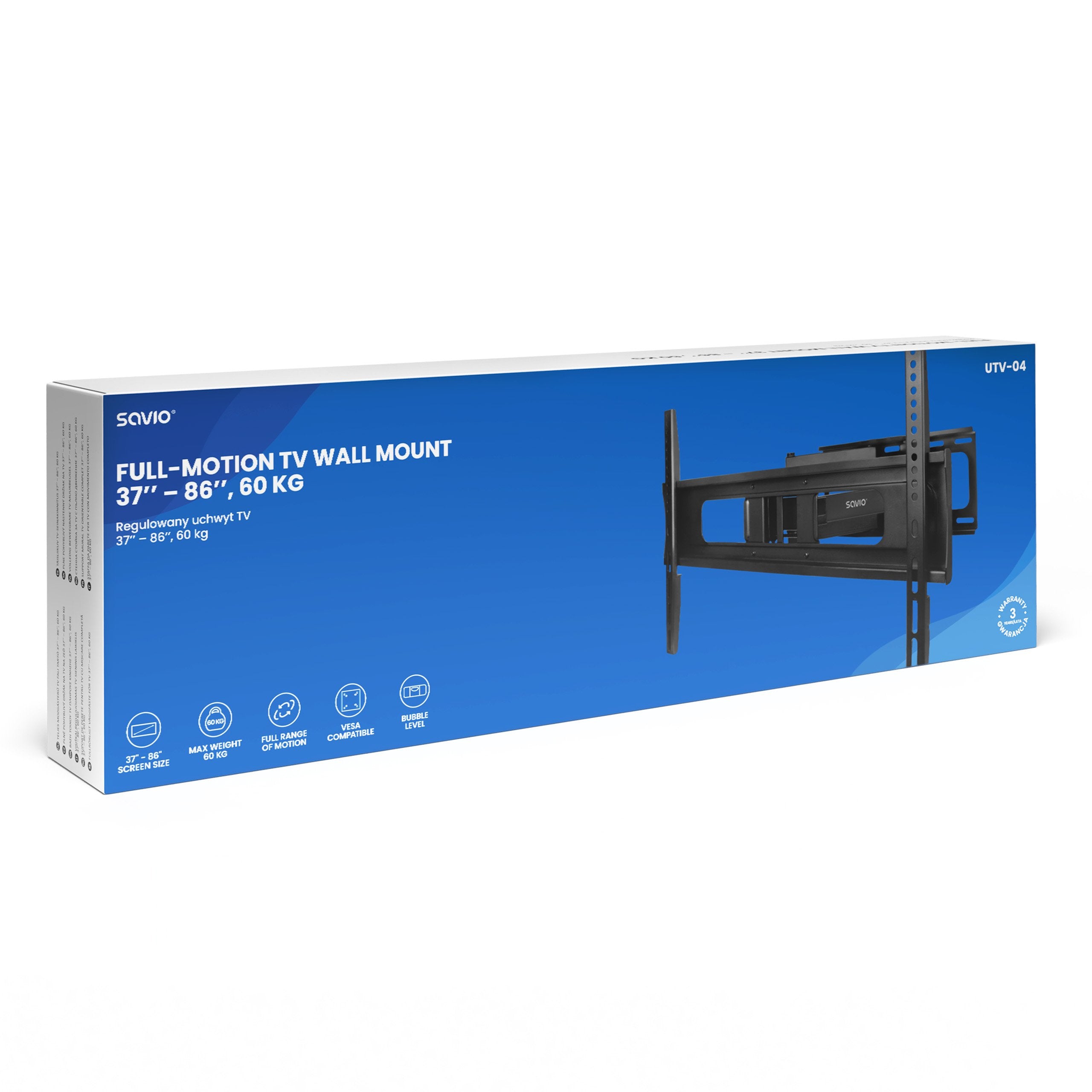 EAN 5905106070191 - Savio UTV-04 soporte para TV 2,18 m (86") Negro imagen 10