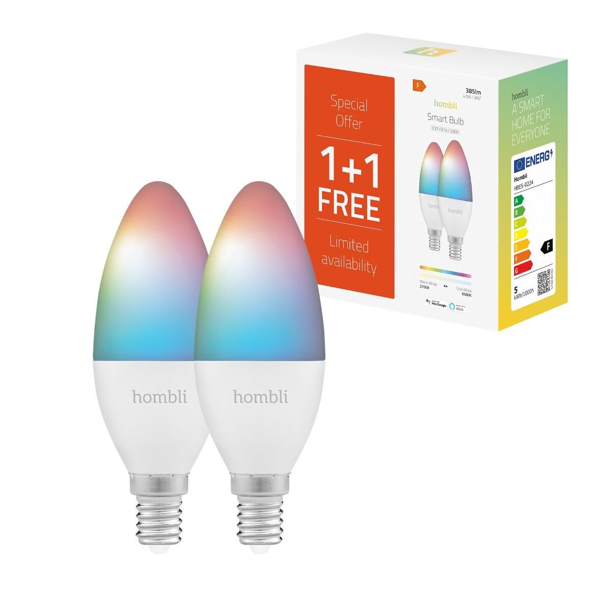 EAN 8719323919372 - Hombli HBPP-0111 iluminación inteligente Bombilla inteligente 4,5 W imagen 3