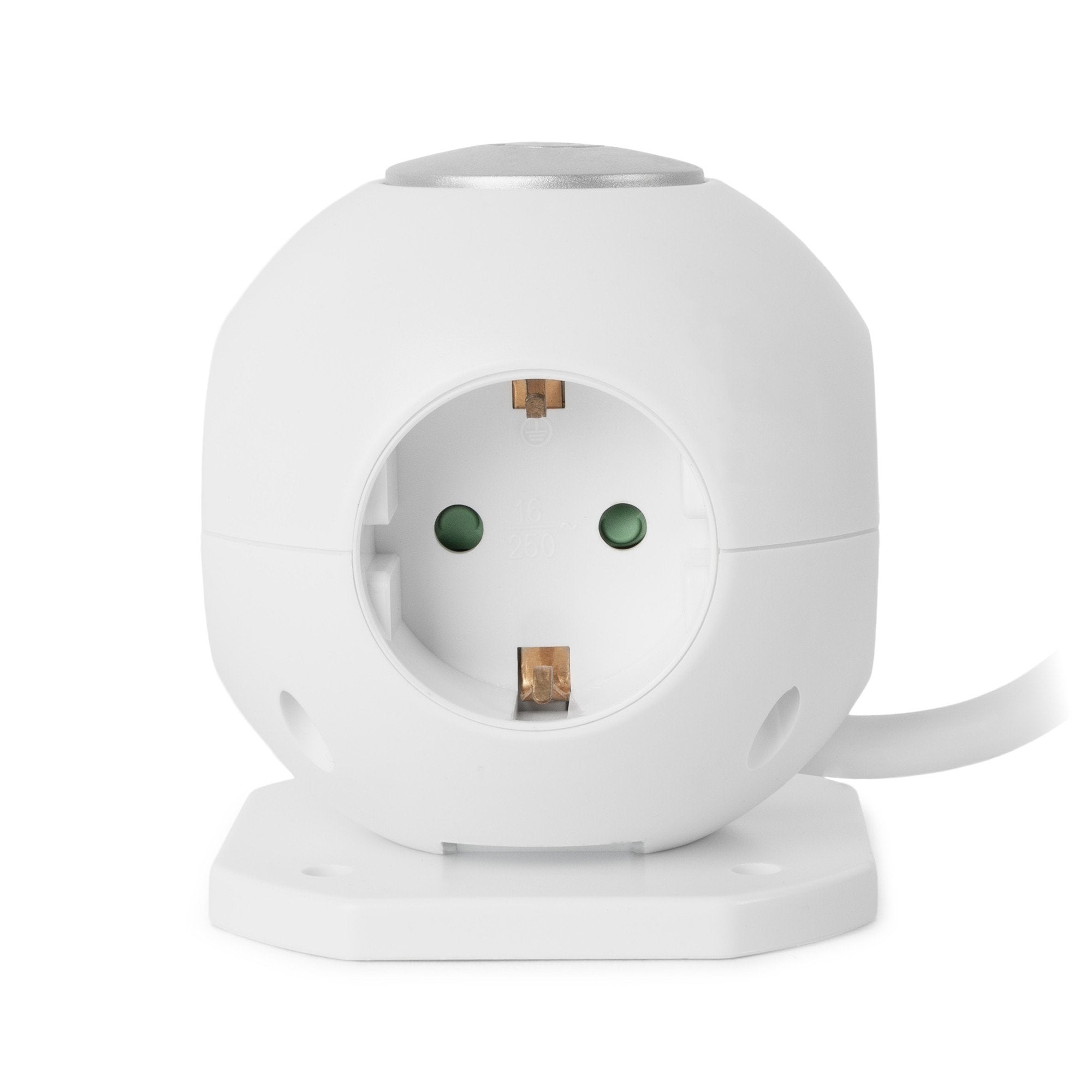 Entac Meckdosenball 3fach Con Usb 1,5m Schalter Blanco