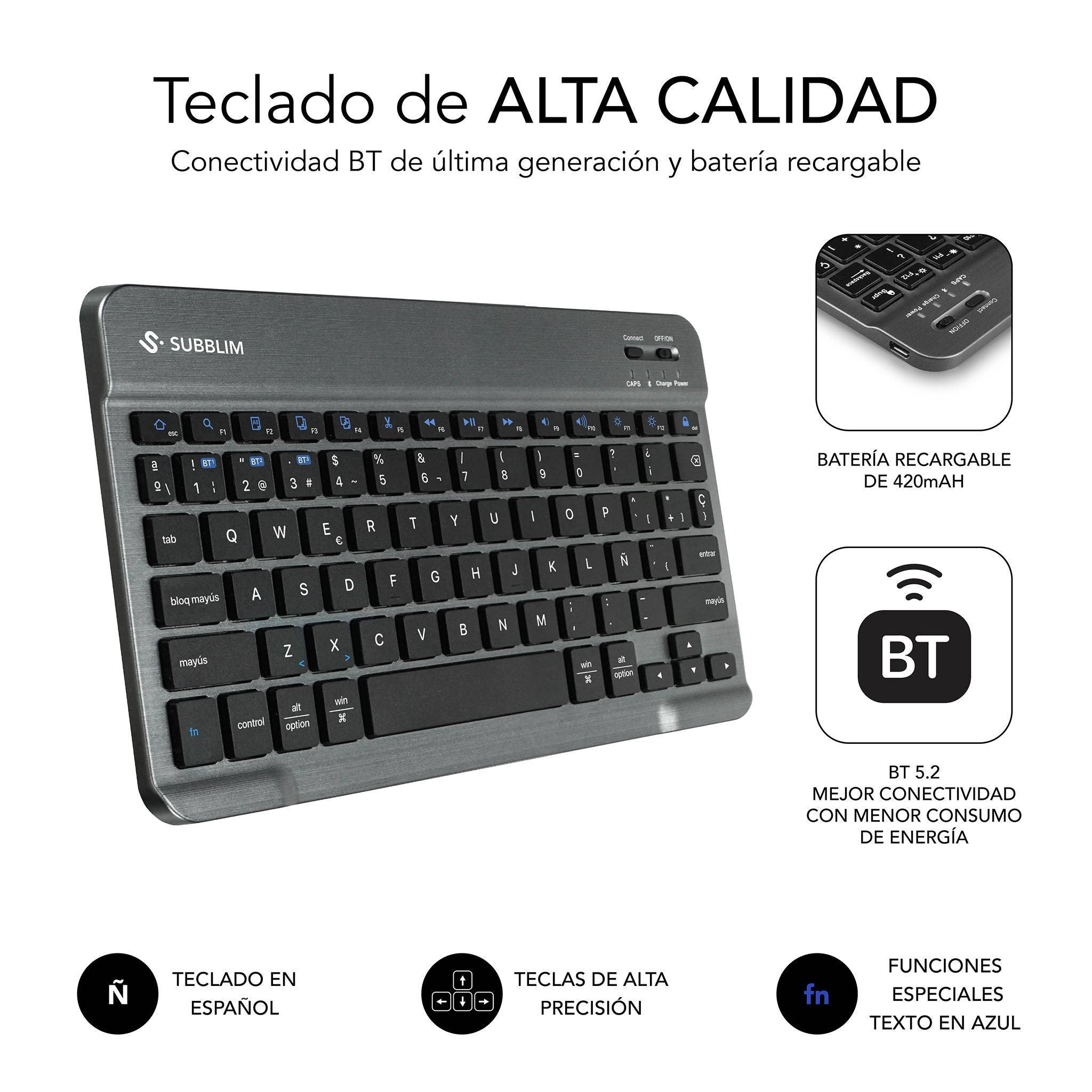 EAN 8436586743772 - SUBBLIM SUBKT3-BTS070 funda para tablet 27,9 cm (11") Libro Negro imagen 1