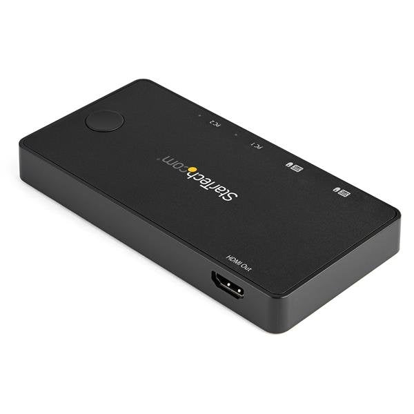 2 Port Usb C Kvm Switch - Hdmi Cpnt 4k 60hz W/ Usb Type C Cables In