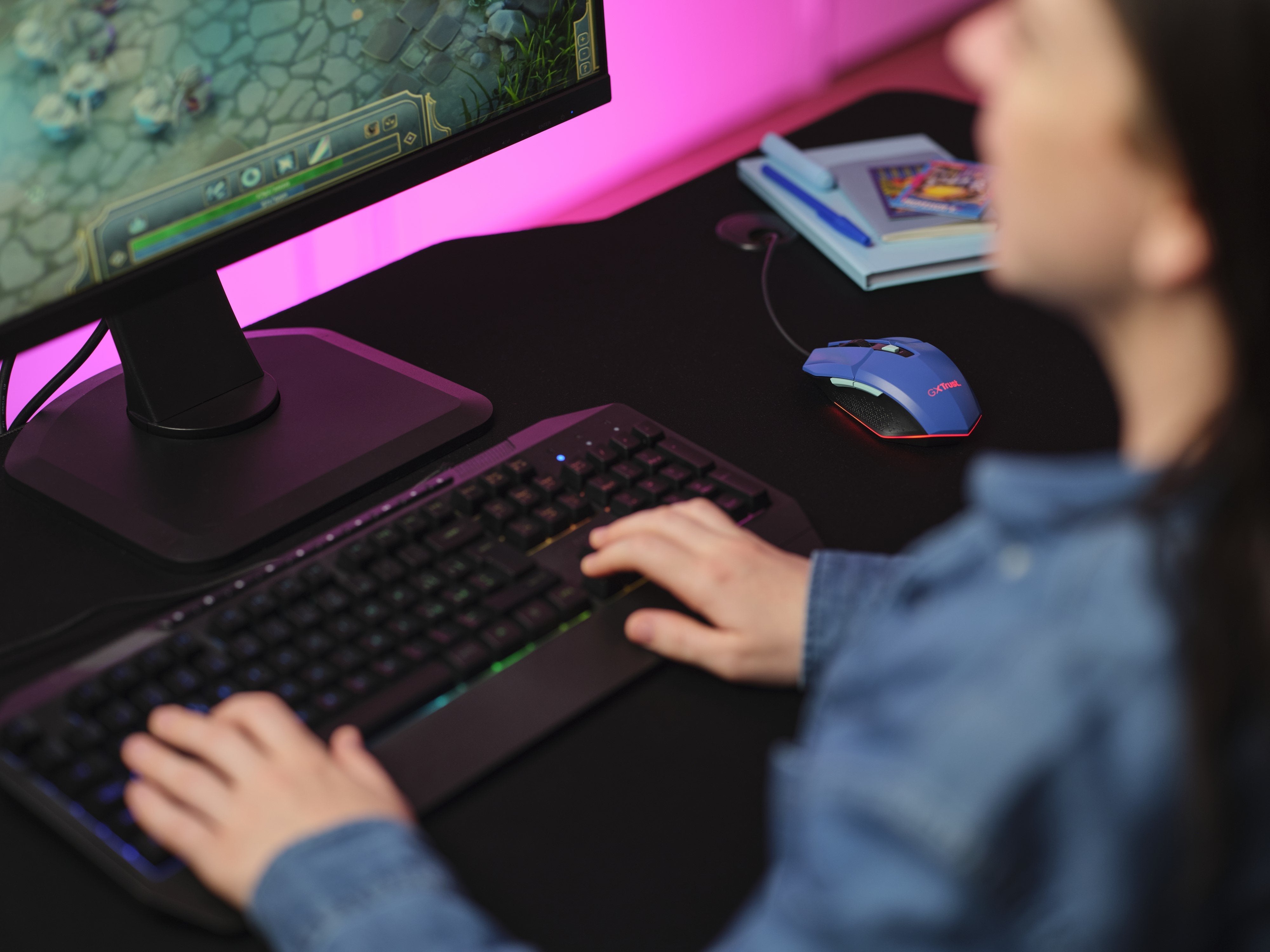 Ratón Gaming Trust Gaming Gxt 109 Felox Hasta 6400 Dpi Azul