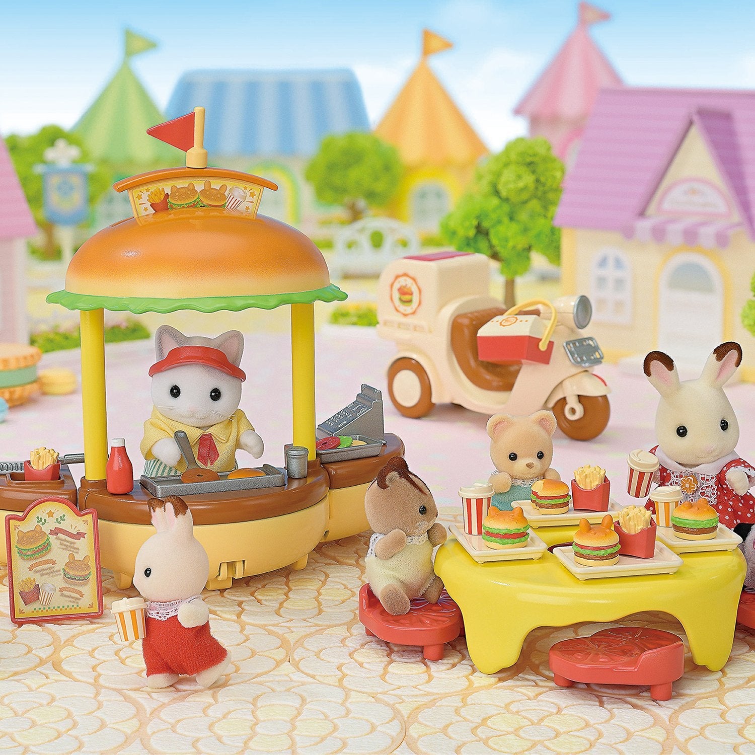 Epoch Sylvanian Families - Portátil Hamburger Imbiss Con Figur 5757