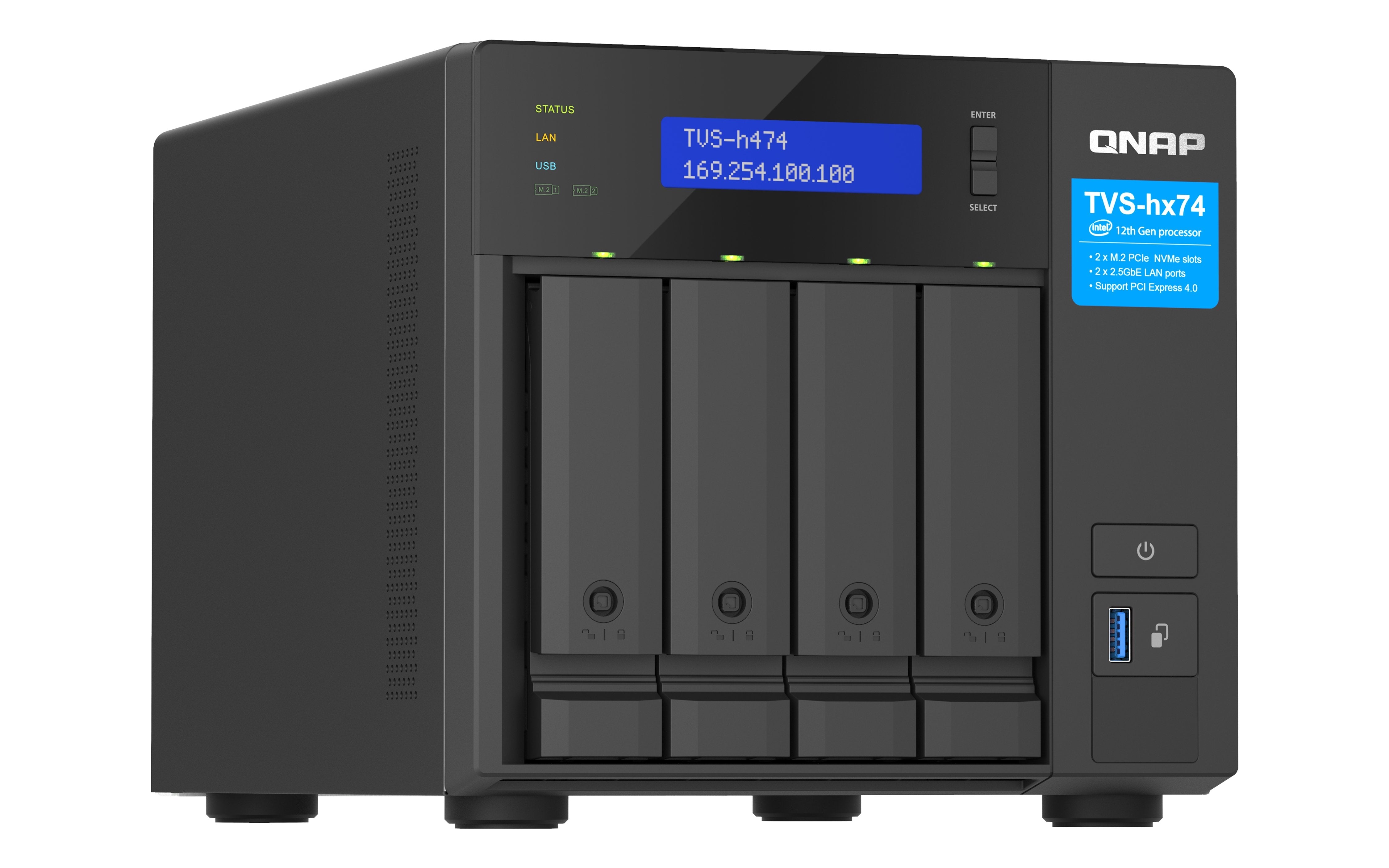 Qnap Nas Tvs-H474-Pt-8g