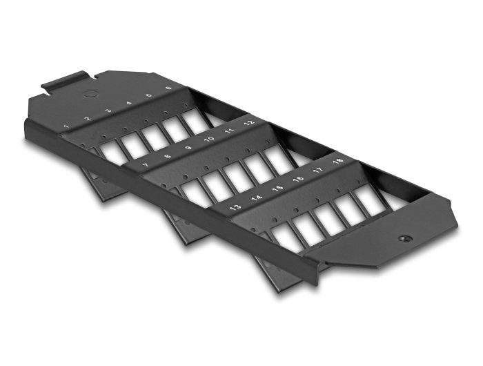 Delock Lwl Halterung Für Bodentank 18 Port Für Sc Simplex Lc Duplex Kupplungen Schwarz