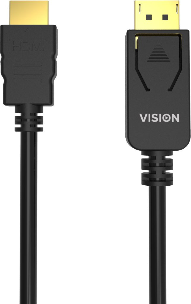 EAN 4911607000002 - Vision TC 1MDPHDMI/BL adaptador de cable de vídeo 1 m DisplayPort HDMI tipo A (Estándar) Negro imagen 2