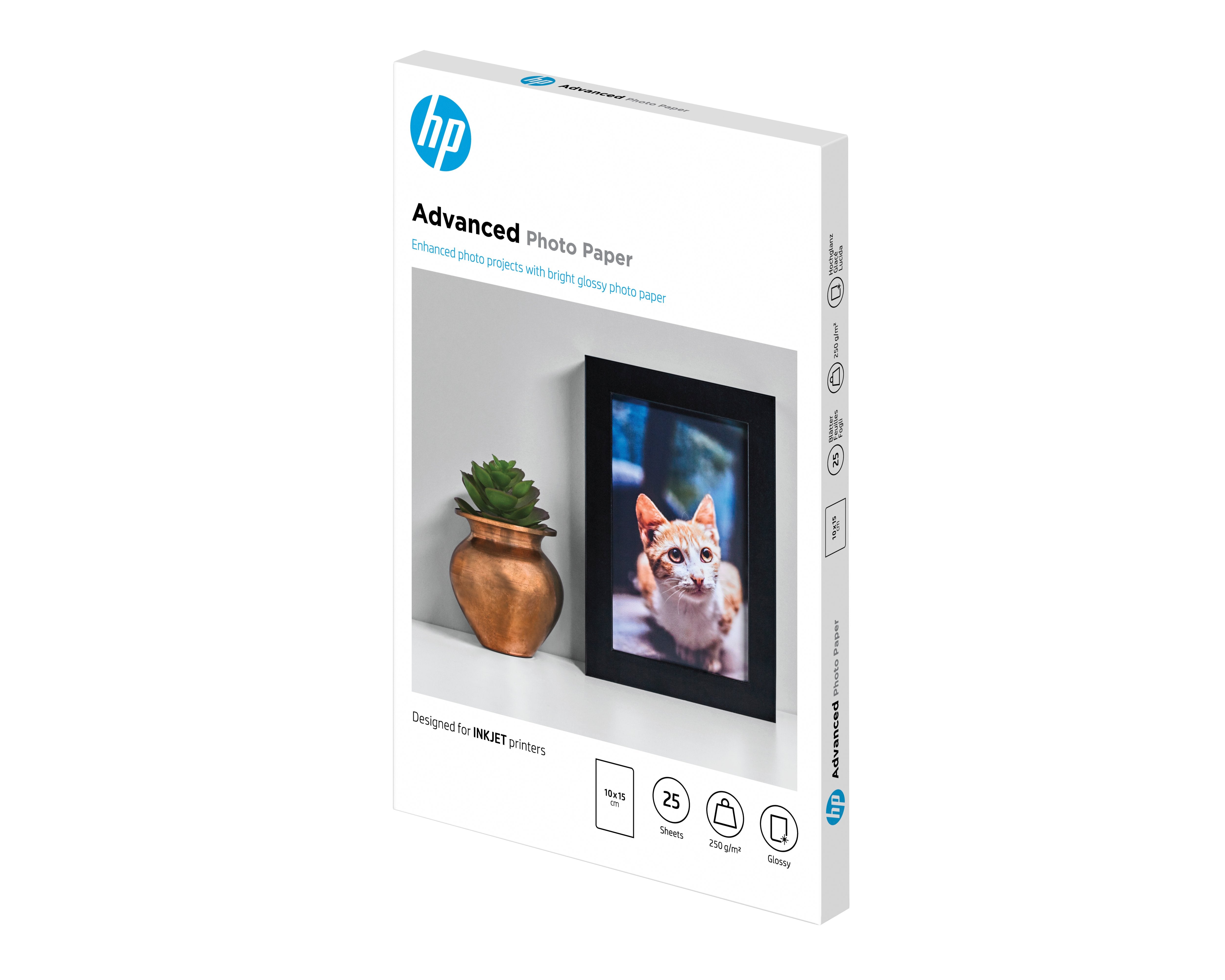 EAN 0882780349599 - HP Advanced Glossy Photo Paper-25 sht/10 x 15 cm borderless Blanco Brillo imagen 2