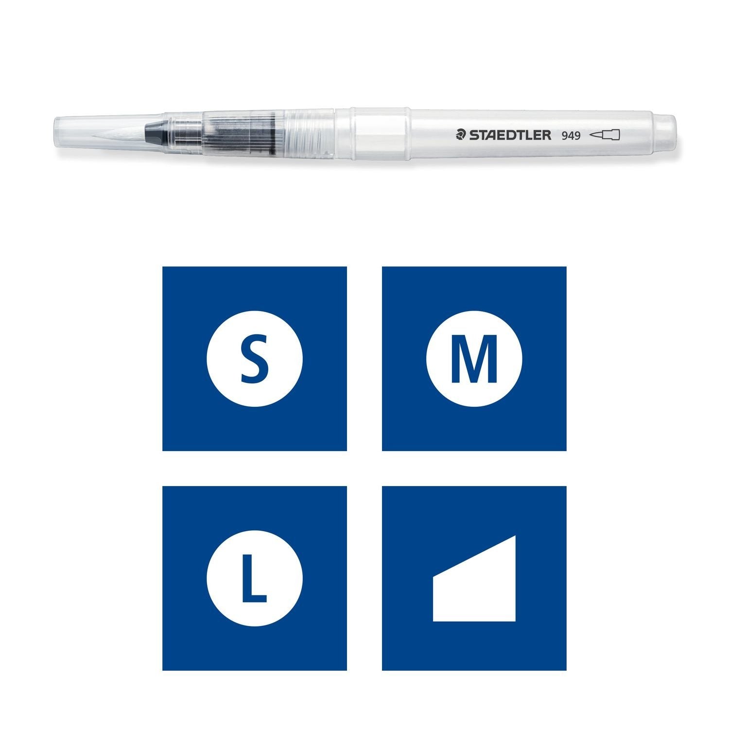Staedtler Pinceles De Agua 949 Con Puntas Diferentes Blister -4ud-