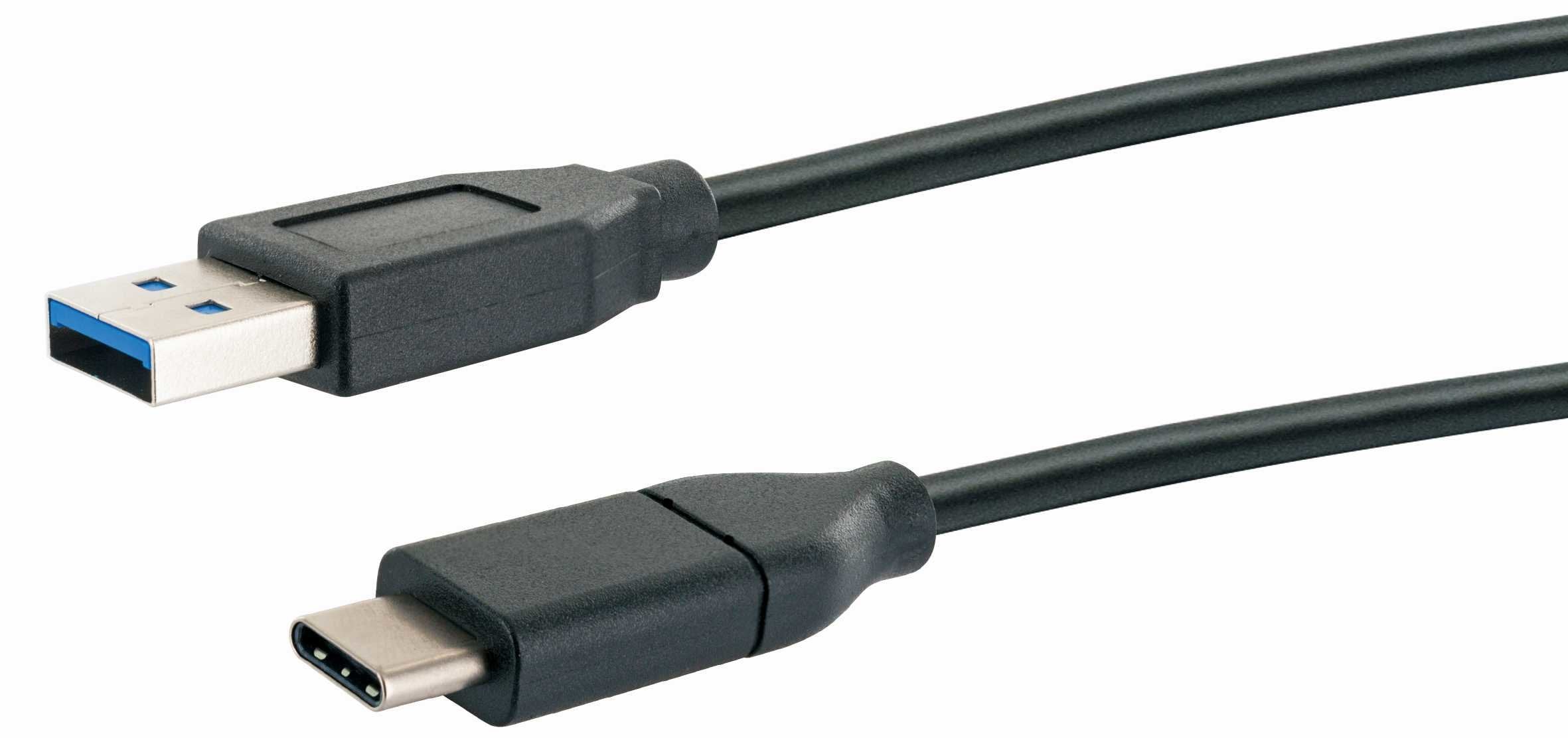 Cable Usb 3.1 Schwaiger, Enchufe: Usb 3.1 1 M, Negro