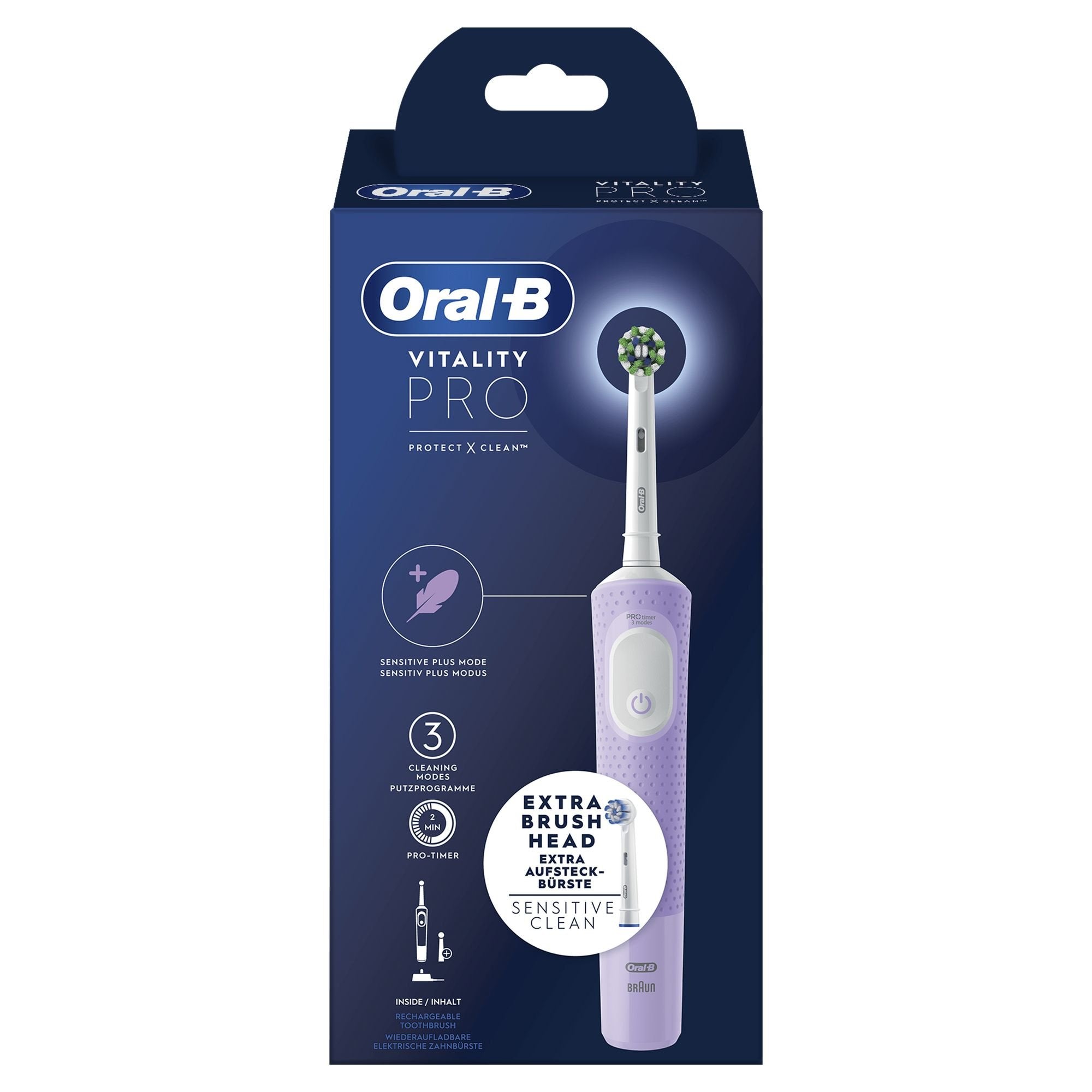EAN 4210201432340 - Oral-B Vitality Pro Adulto Cepillo dental oscilante Violeta imagen 3