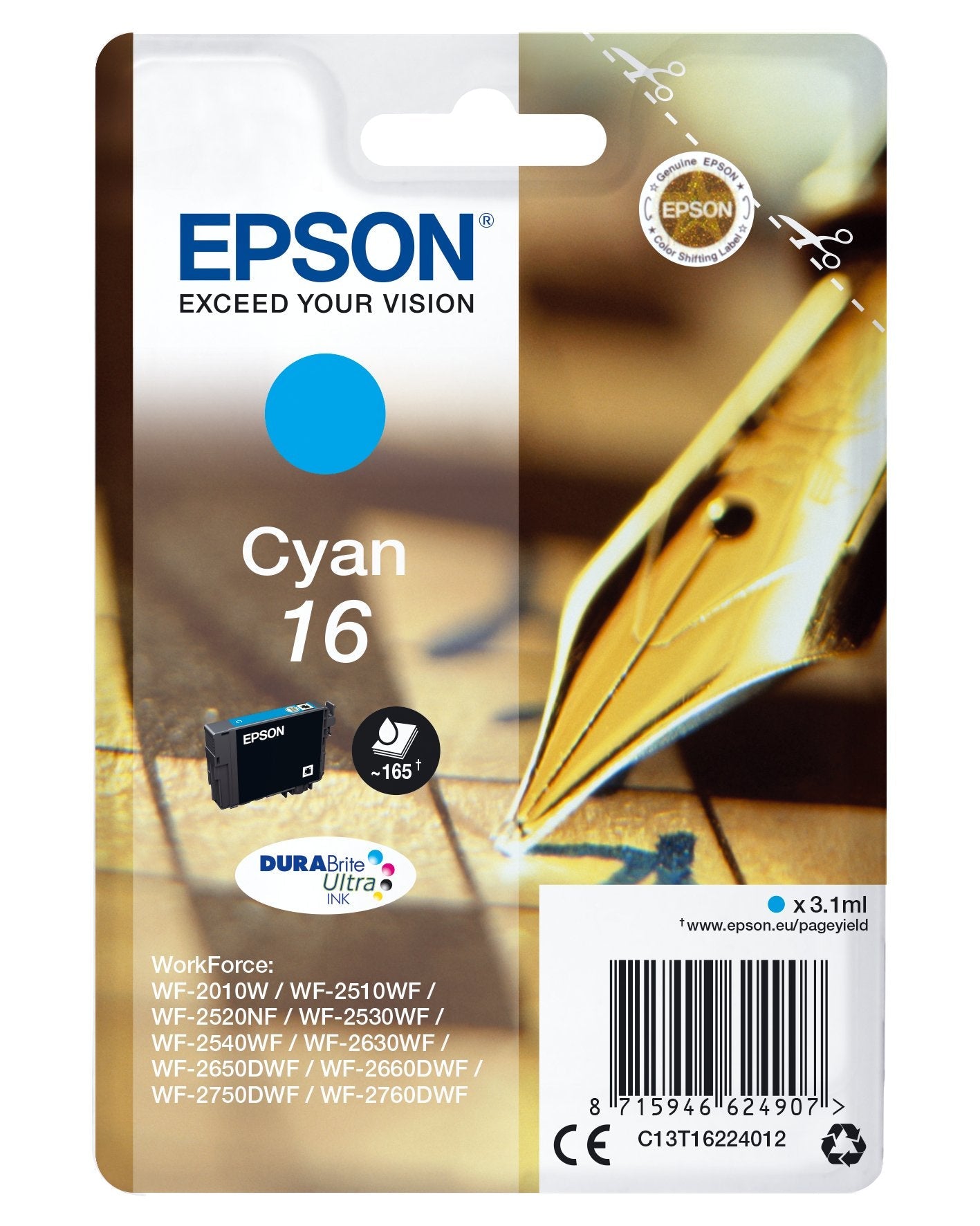 Tinta Original Epson 16 3.1 Ml Cian Original BlaSter
