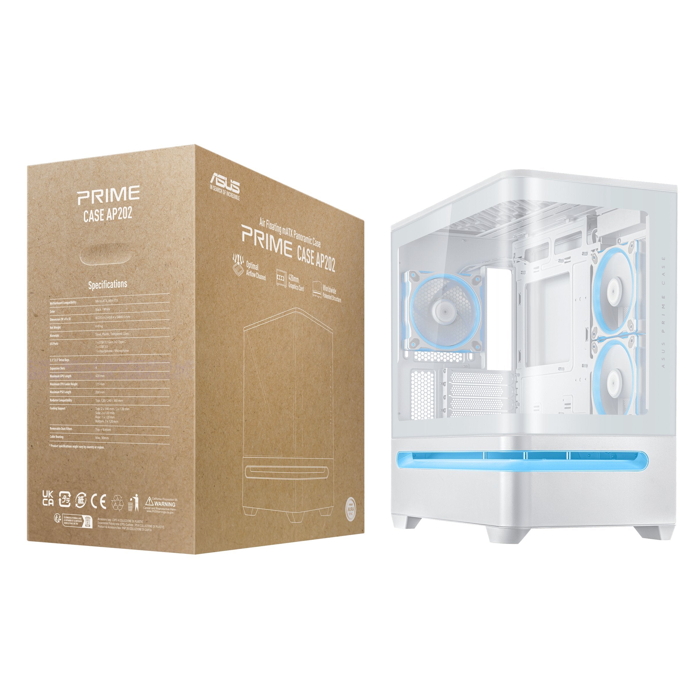EAN 4711636006613 - ASUS PRIME AP202 ARGB Midi Tower Blanco imagen 19