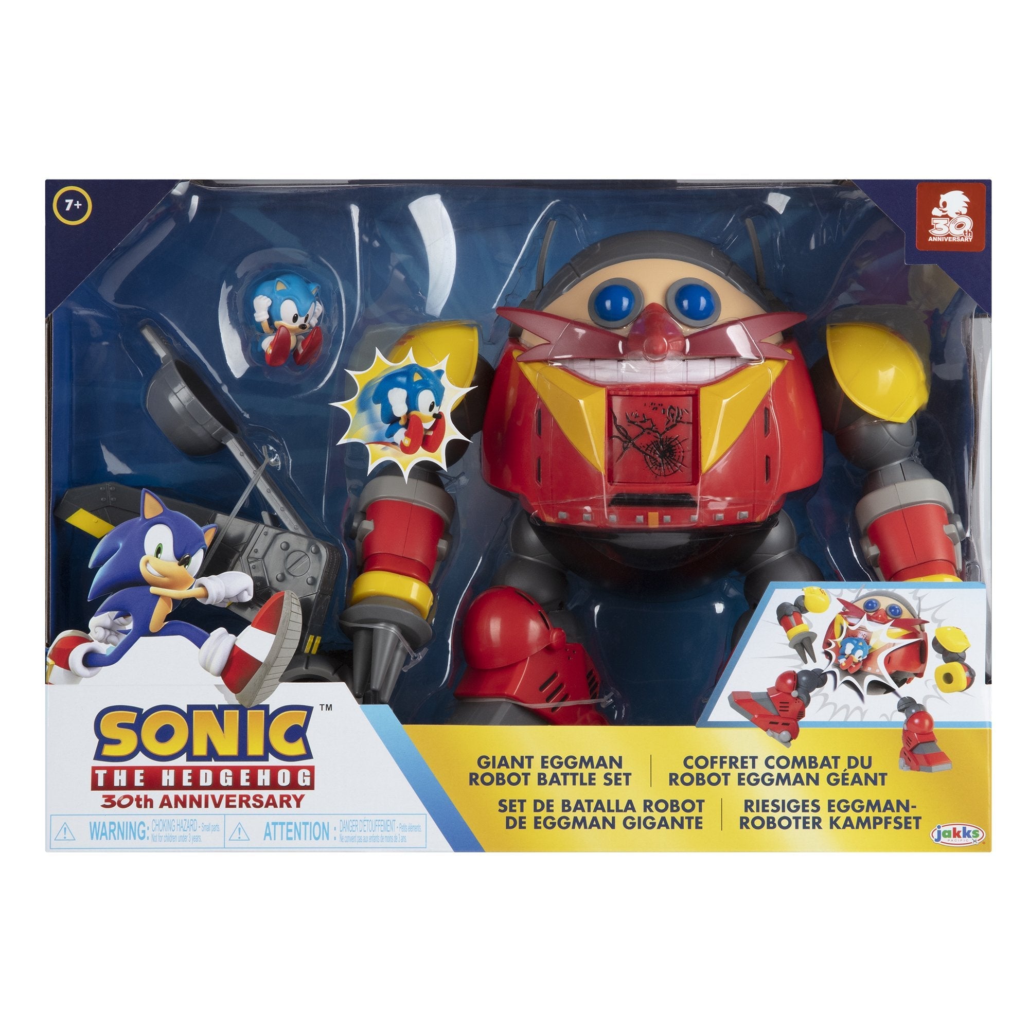 Playset Batalla Robot Gigante Eggman Contra Sonic Sonic The Hedgehog