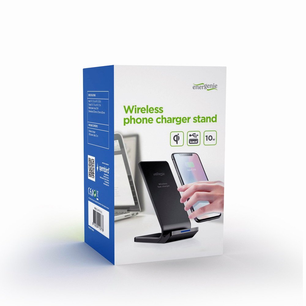 Gembird Cargador Wireless Qi 10w Negro
