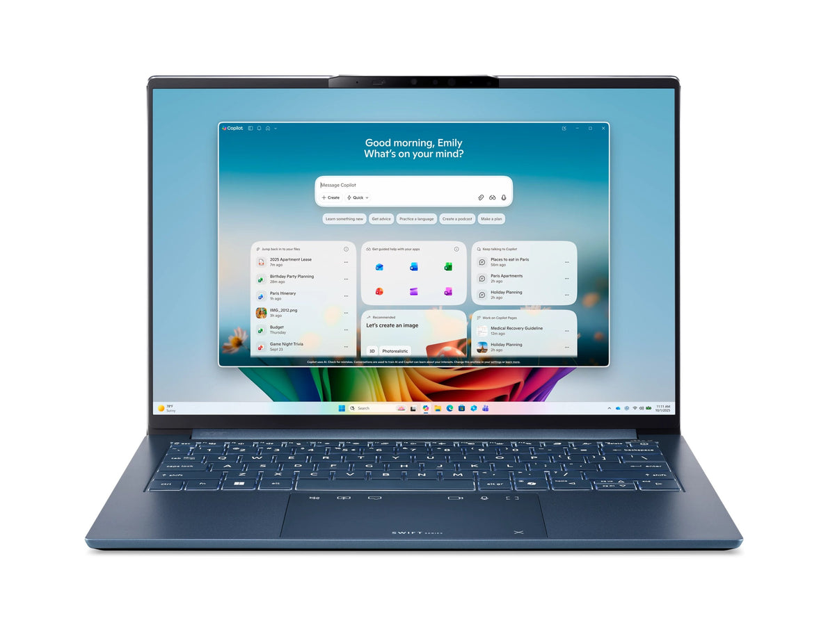 Portátil Acer Swift Go 14 Ai Sfg14 I71 98m5 14" Wuxga Intel Core Ultra 9 386h 16gb Ram 512 Gb Ssd Core Graphics Windows 11 Sin Cargador