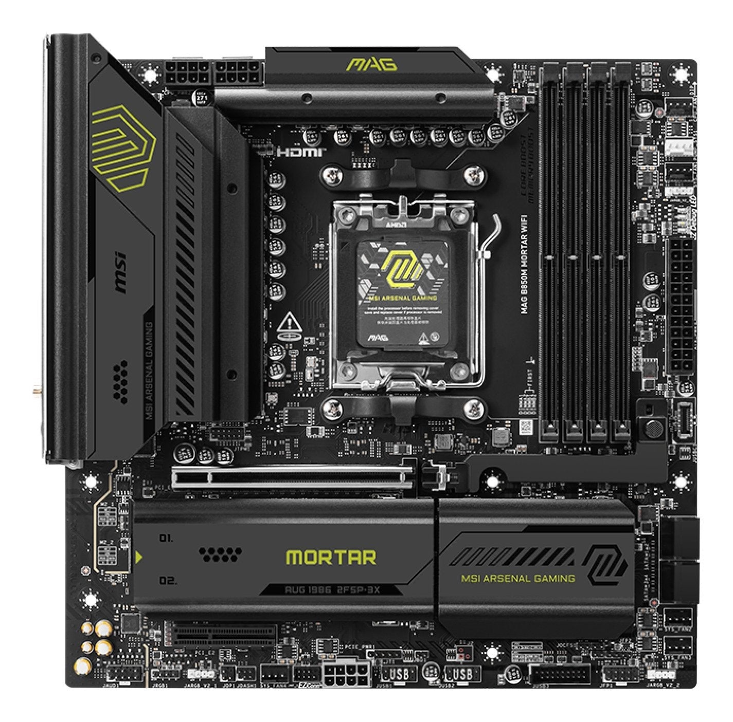 EAN 4711377321150 - MSI MAG B850M MORTAR WIFI placa base AMD B850 Zócalo AM5 micro ATX imagen 2