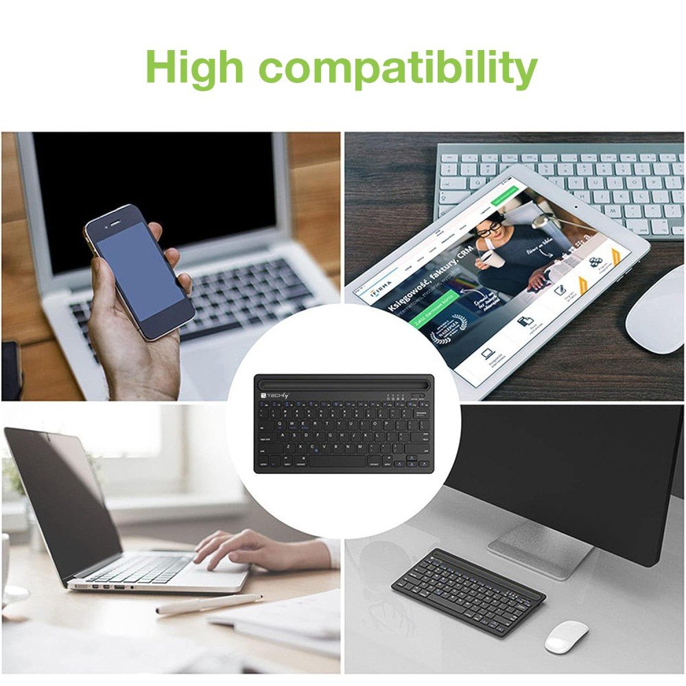EAN 8059018367898 - Techly ICTBK102U teclado Universal Bluetooth QWERTY Inglés Negro imagen 18
