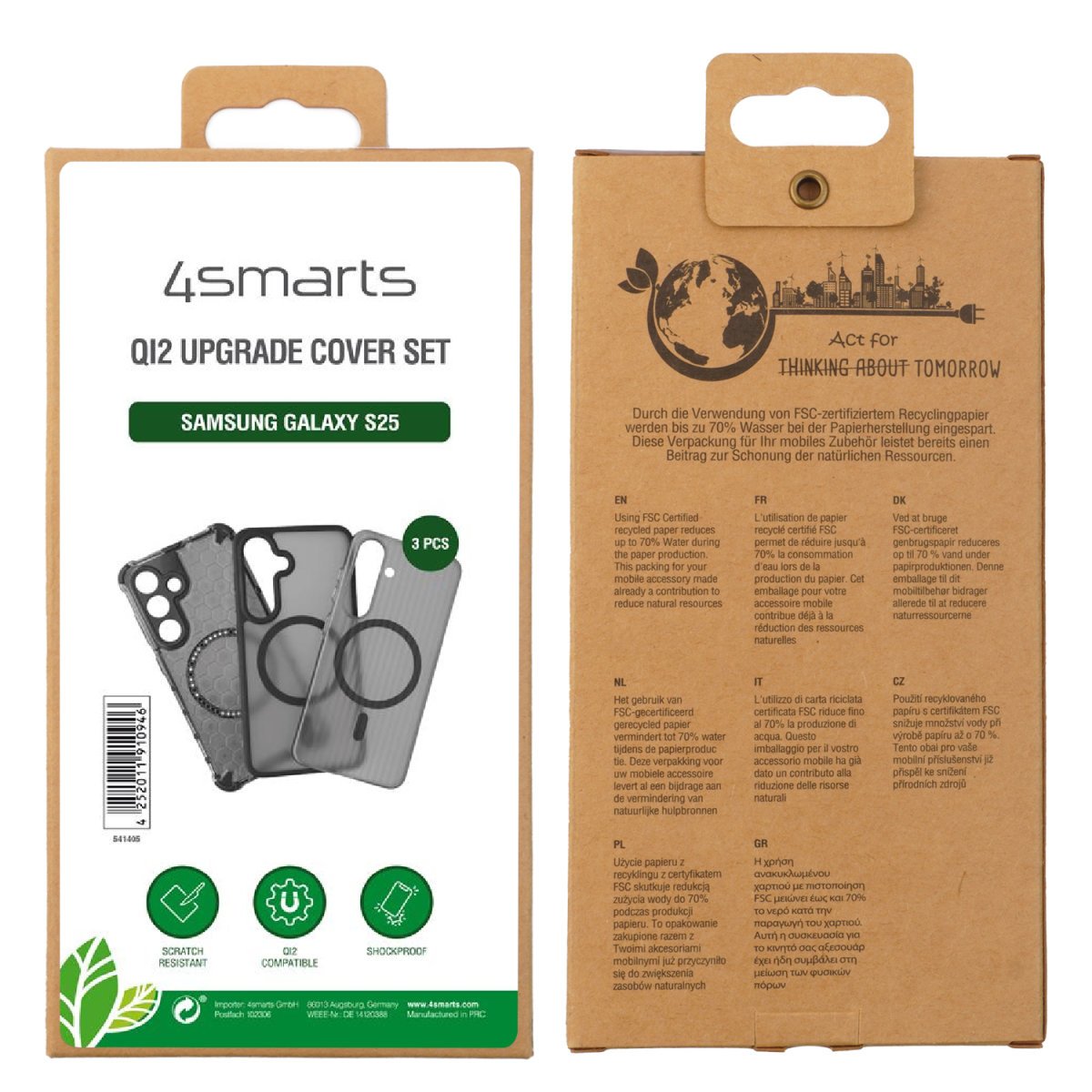 EAN 4252011910946 - 4smarts 541405 funda para teléfono móvil 15,8 cm (6.2") Gris, Transparente imagen 6