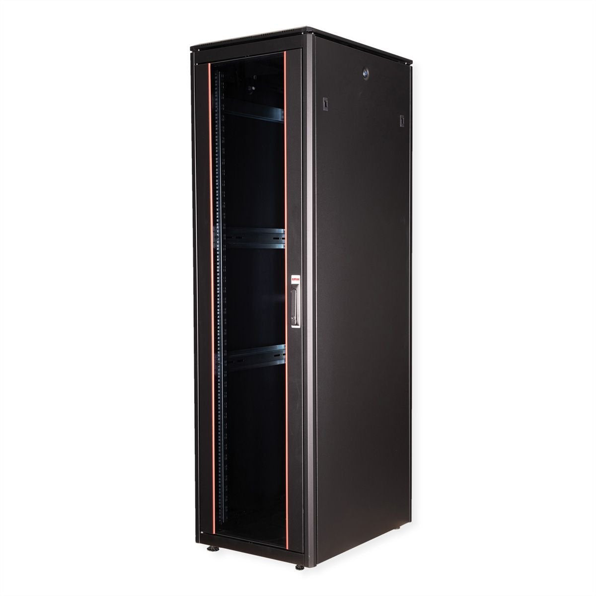 Roline 19-Zoll Netzwerkschrank Pro 47 He, 600x800 Bxt Glastr Schwarz
