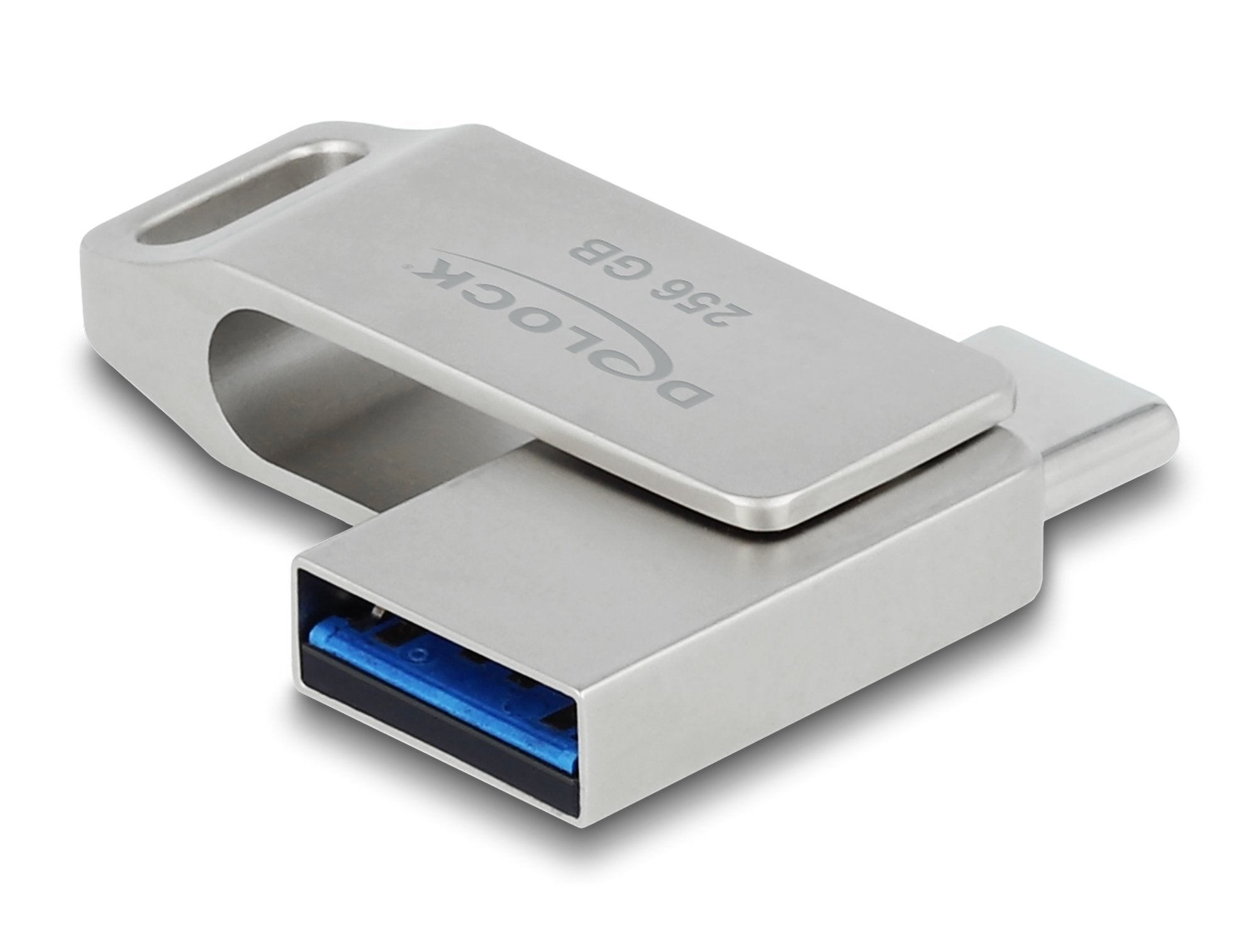 Delock 54008 Usb 5 Gbps Lápiz De Memoria Usb-C + Tipa-A 256 Gb - Carcasa De Metal