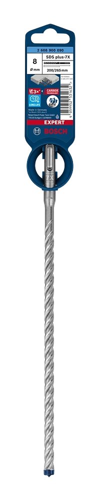 Broca Expert Hammerbohrer Sds-Plus-7x, Ø 8mm Arbeitslänge 200mm
