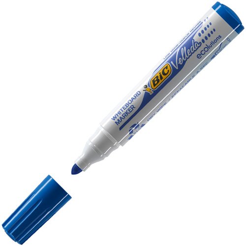 Velleda Marcador Pizarra Blanca Ecolutions 1701 Punta Redonda Azul Caja -12u-