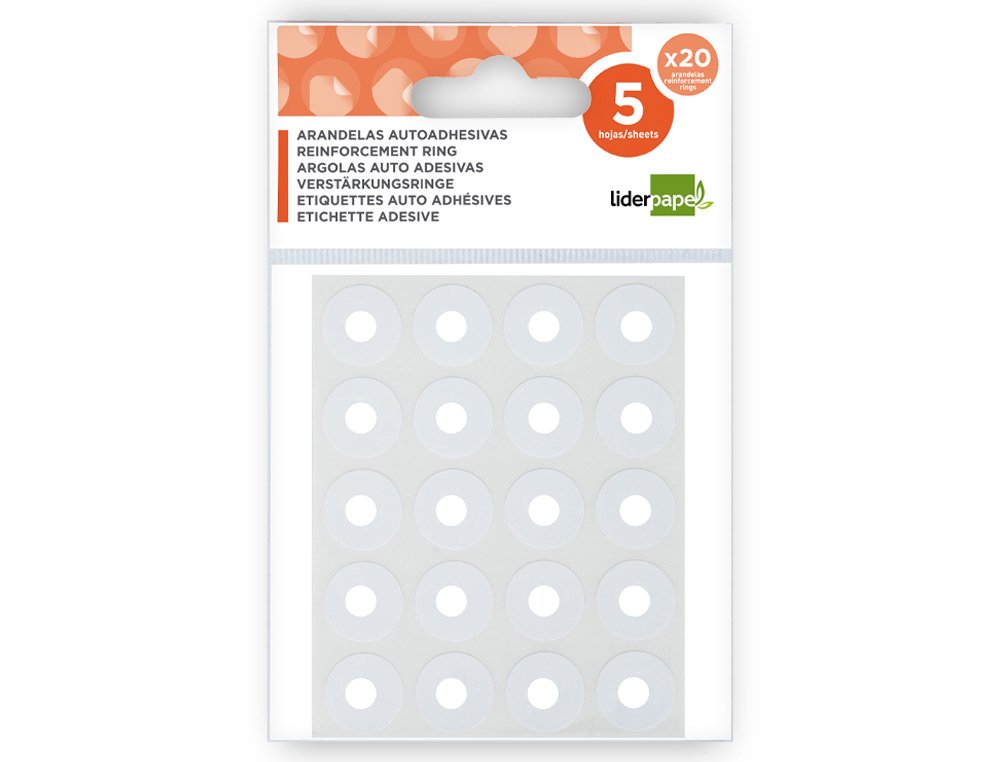 EAN 8423473429864 - Liderpapel AA01 etiqueta autoadhesiva Alrededor Blanco 100 pieza(s) imagen 1