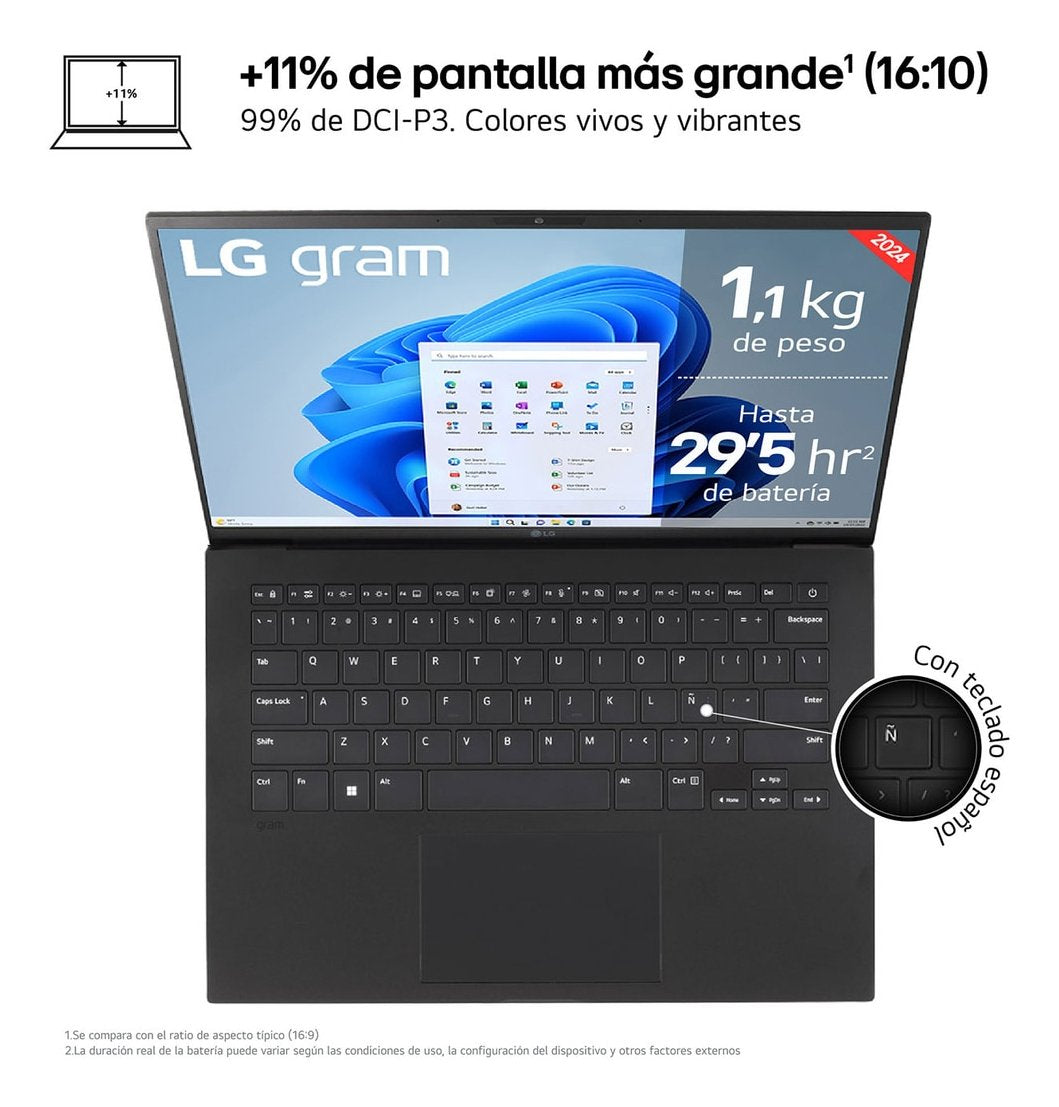 Portátil Gram 14 I7 16gb 512gb Ssd Winpro
