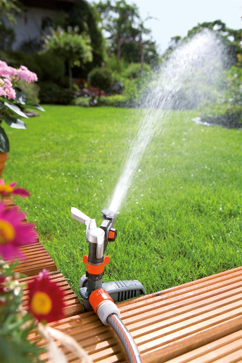 Gardena 8136-20 Aspersor Premium Pulso, Circular Y Sectorial Gris / Naranja