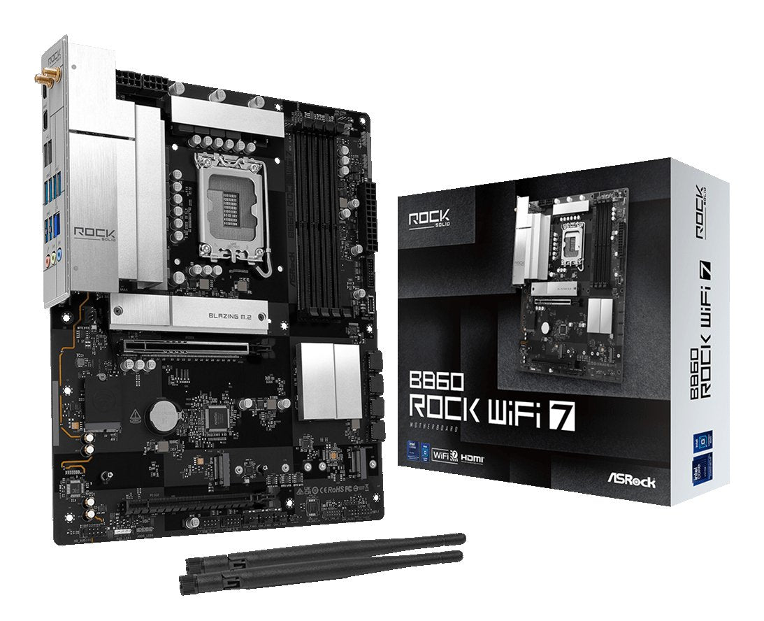 Mb Asrock Intel 1851 B860 Rock Wifi 7