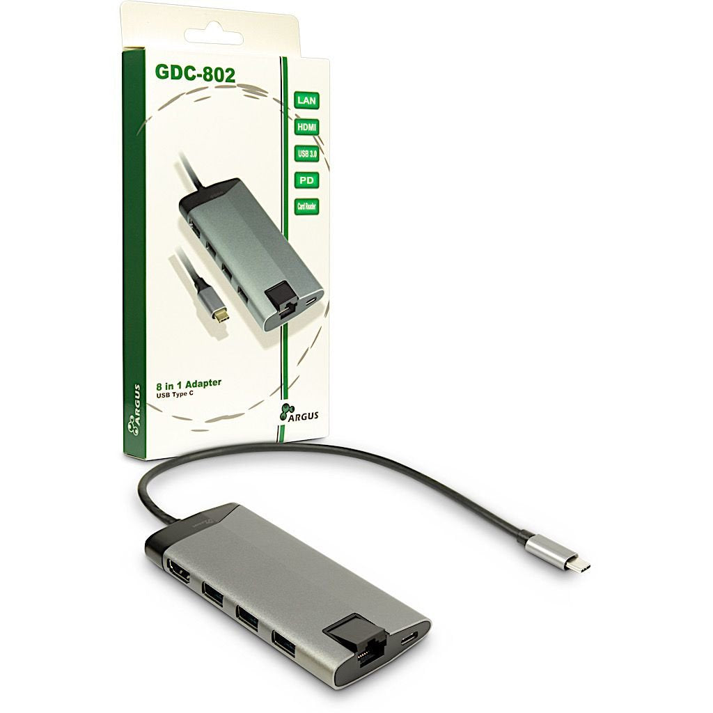 EAN 4260455646734 - Inter-Tech GDC-802 Alámbrico USB 3.2 Gen 1 (3.1 Gen 1) Type-C Gris imagen 4