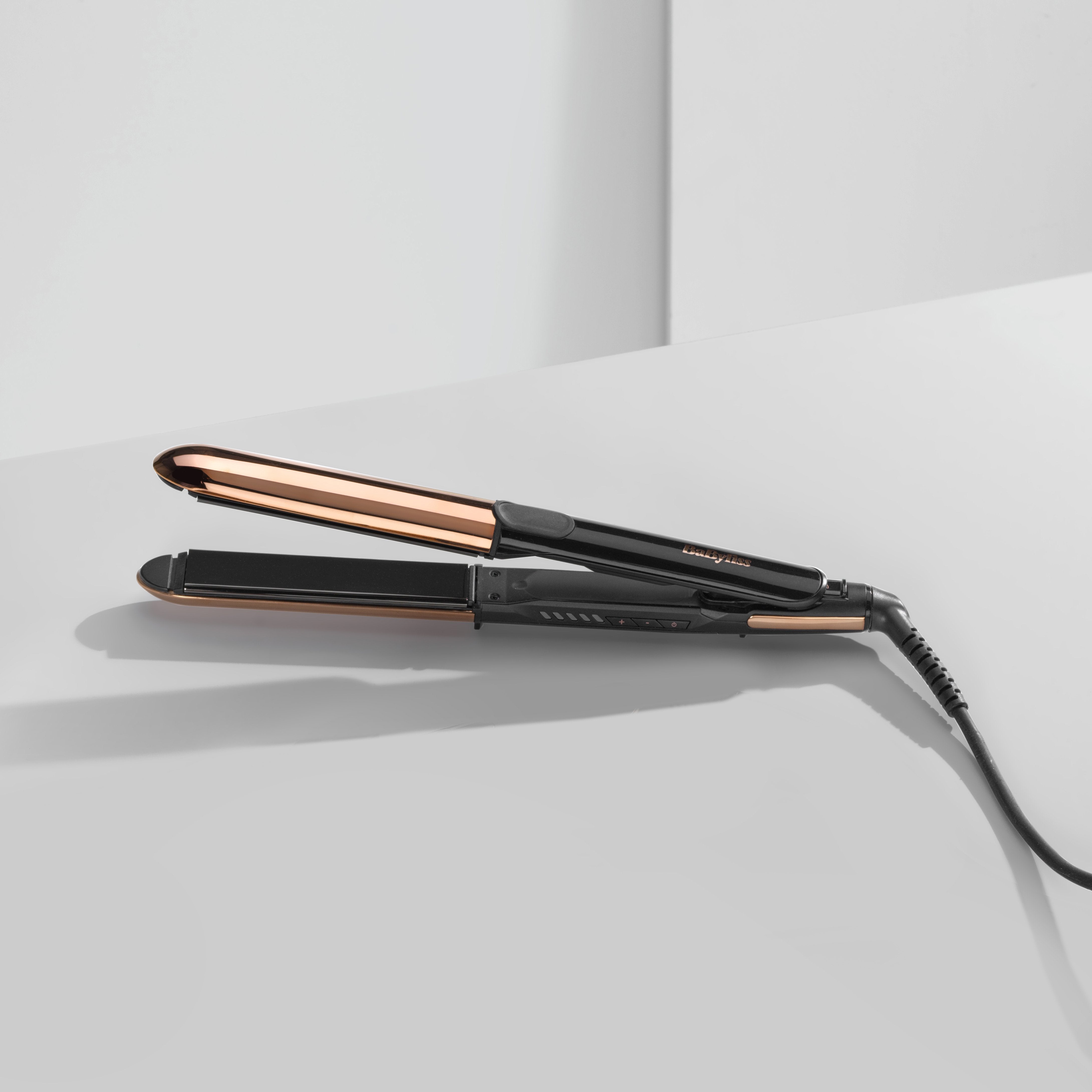 EAN 3030050153385 - BaByliss Straight & Curl Brilliance Rizador de pelo Caliente Negro, Rosa 48 W 3 m imagen 15