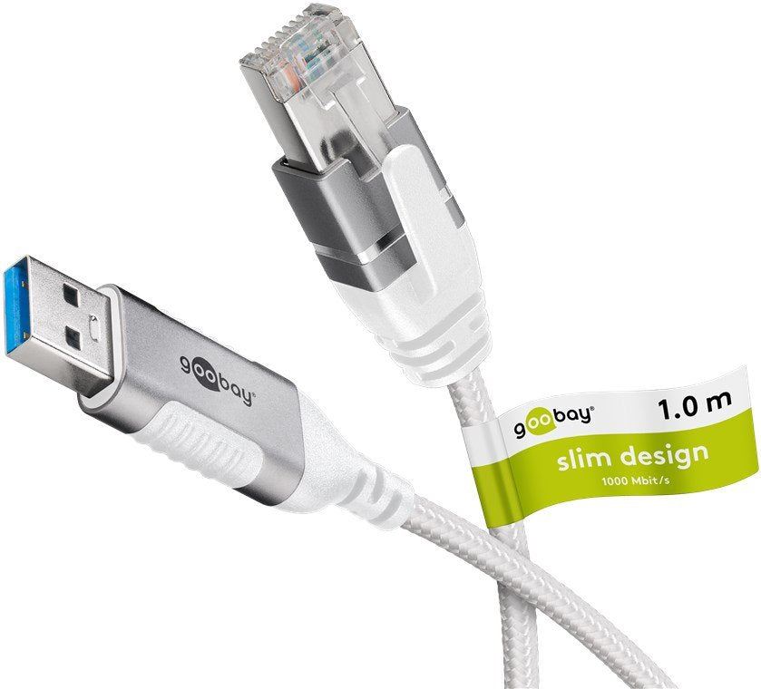 Goobay Ethernet-Adaptador Cable Usb-A 3.2 Gen1 > Rj-45, Slim 74377