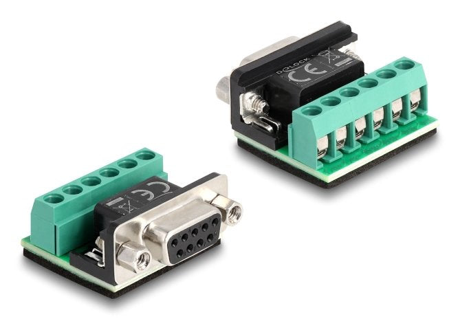 Delock Adapter Usb 2.0 Typ-A Zu 1 X Seriell Rs-422 485 Stecker Mit 6 Pin Terminalblock 5 V 0,5 M