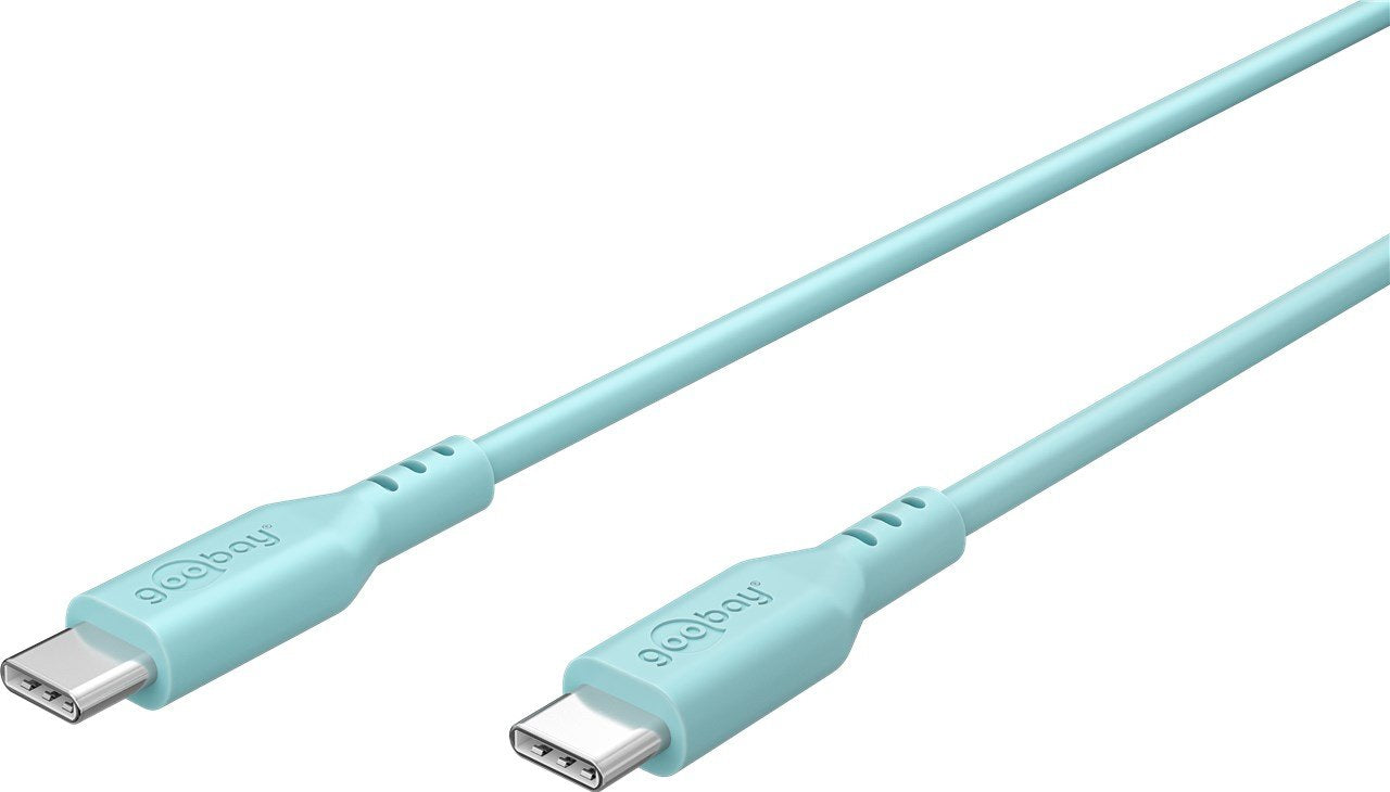 Goobay Usb-C Silicone Cable, 1.5 M, Turquoise