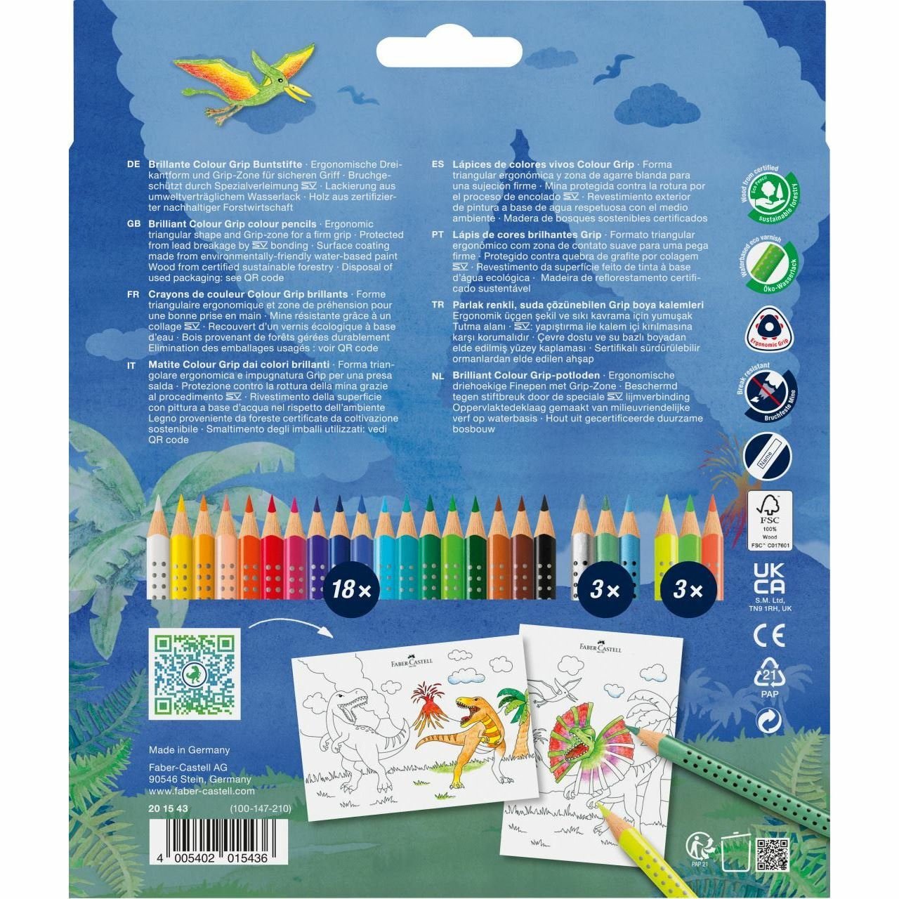 Faber-Camell Hntmift Colour Grip Dino 18+6