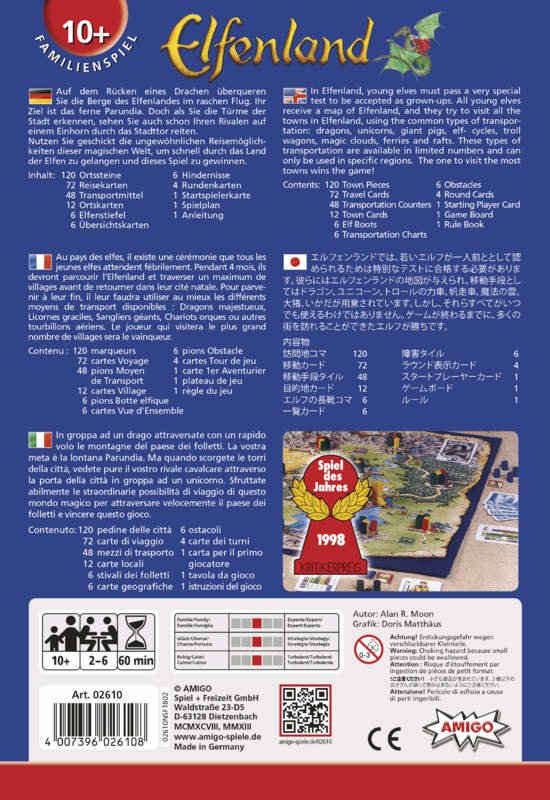 Amigo Elfenland (Spiel Des Jahres 1998) 02610