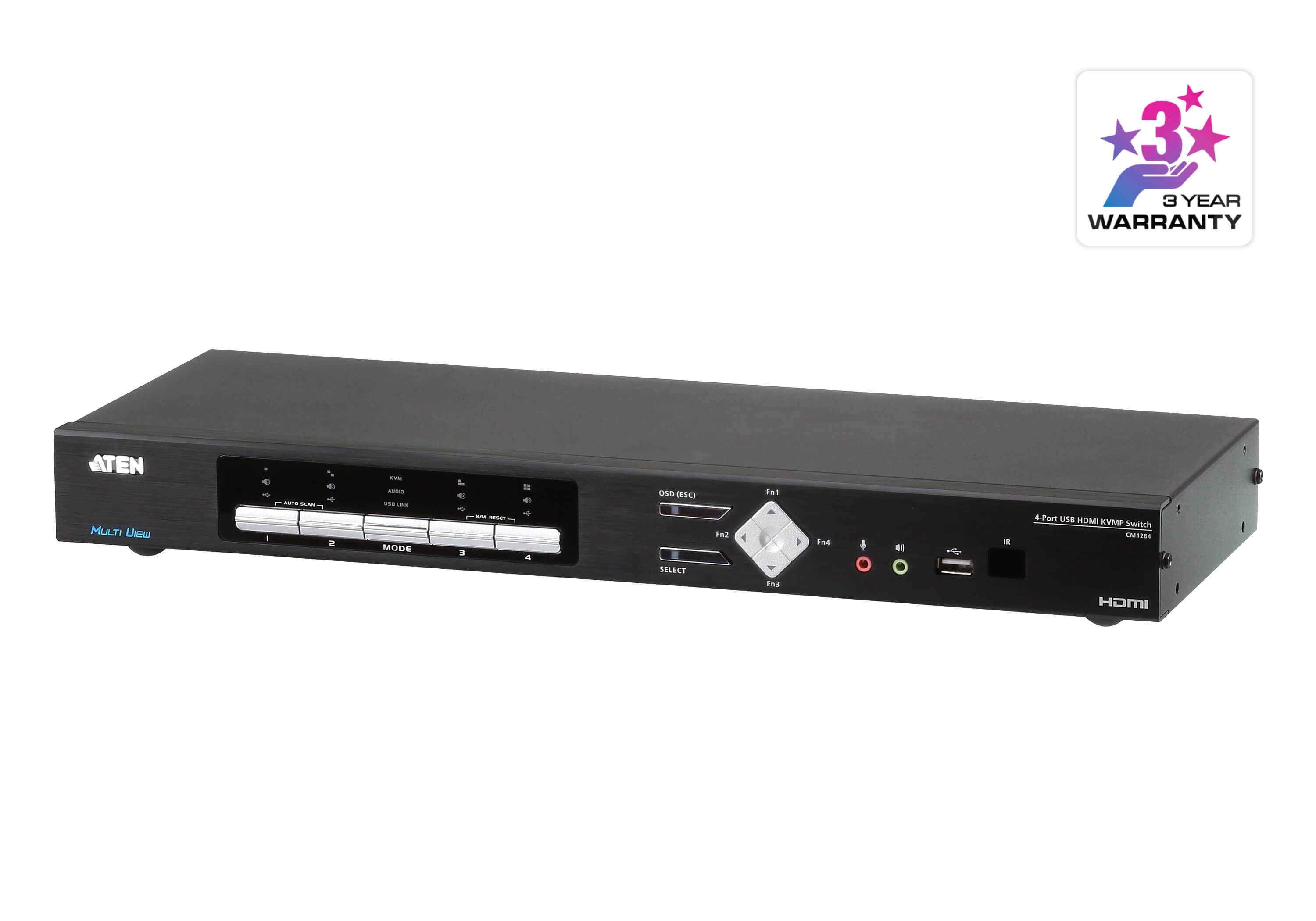 EAN 4719264647505 - ATEN CM1284 interruptor KVM Montaje en rack Negro imagen 1