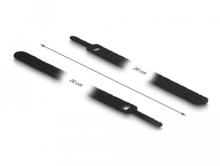 Delock 19011 Presilla Bridas Adherentes Para Cables Negro 10 Pieza(S)