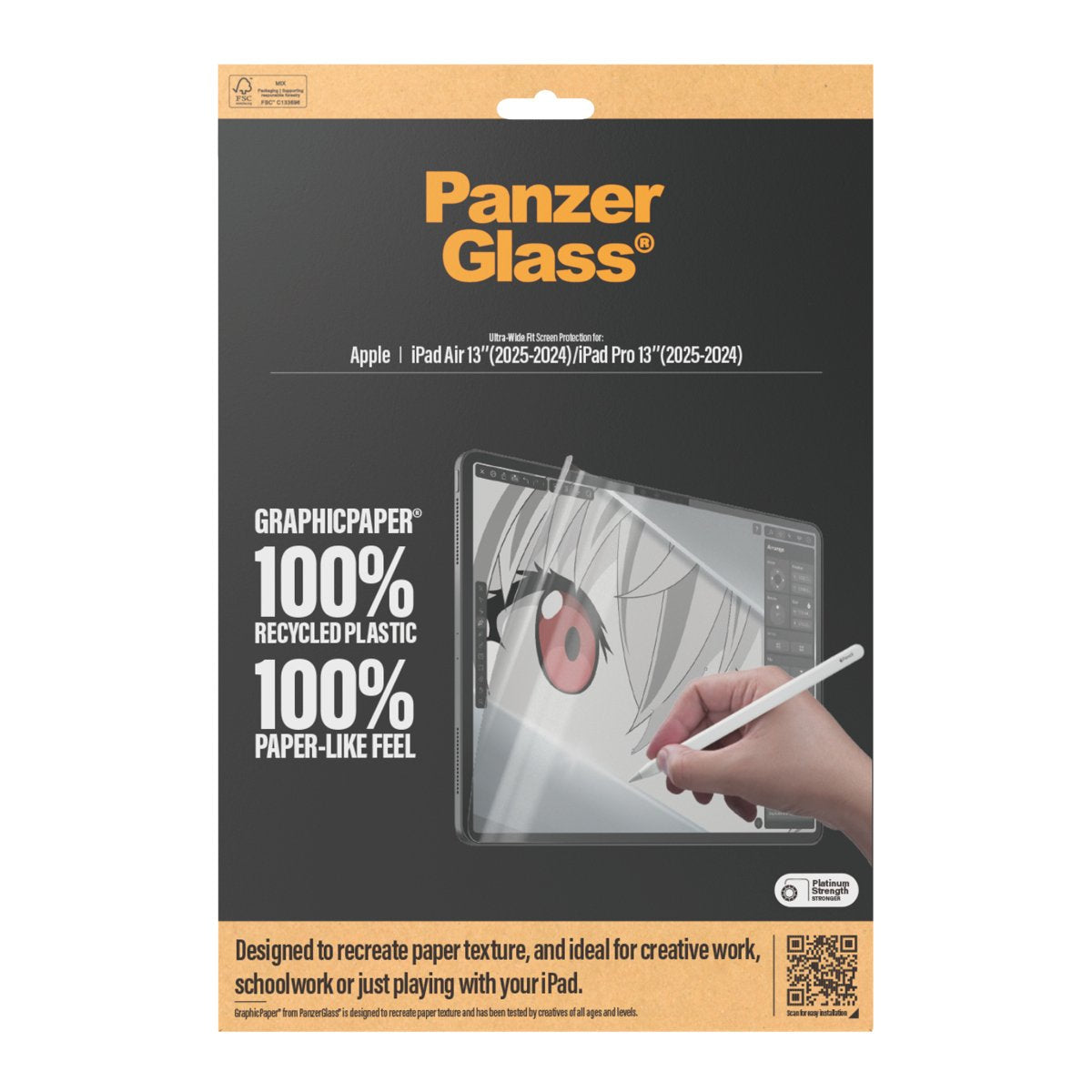 Panzerglass ® Graphicpaper® Screen Protector Ipad Air 13'' (2024-2026) Ipad Pro 13'' (2024-2025) Ultra-Wide Fit Protector De Pantalla Emulando Al Papel Apple 1 Pieza(S)