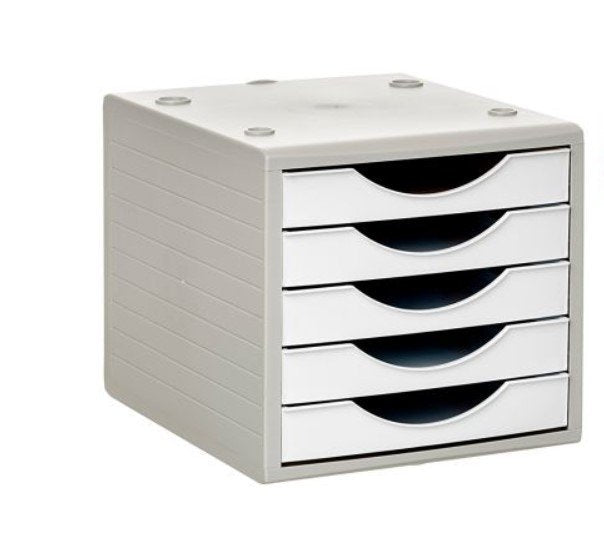 Archivo 2000 Módulo Organizador Ecogreen Sobremesa 5 Cajones 340x270x260 Reciclado Blanco Pastel