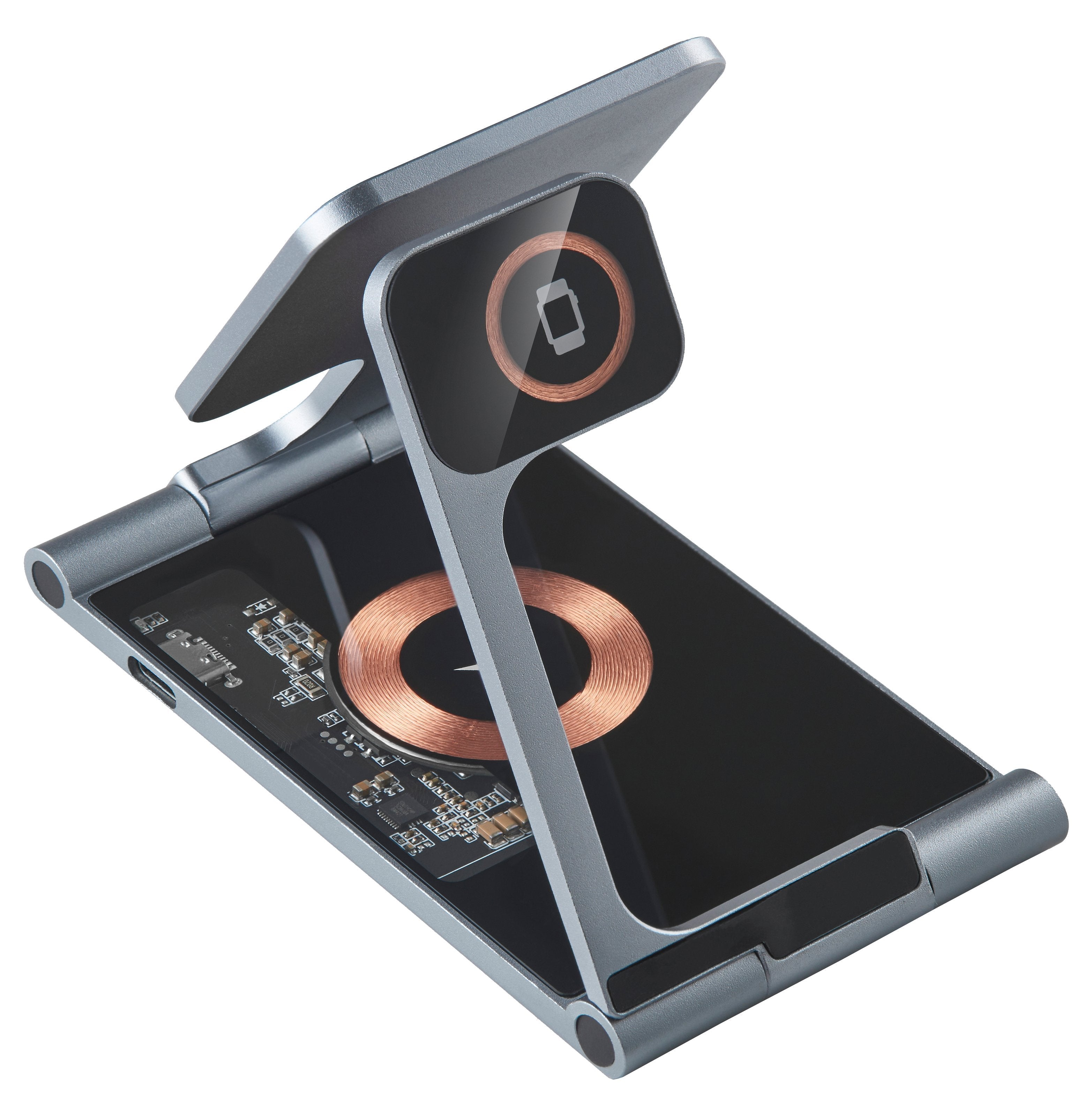 EAN 7333048065032 - Deltaco QI-1047 cargador de dispositivo móvil Auriculares, Smartphone, Reloj inteligente Negro, Gris USB imagen 3