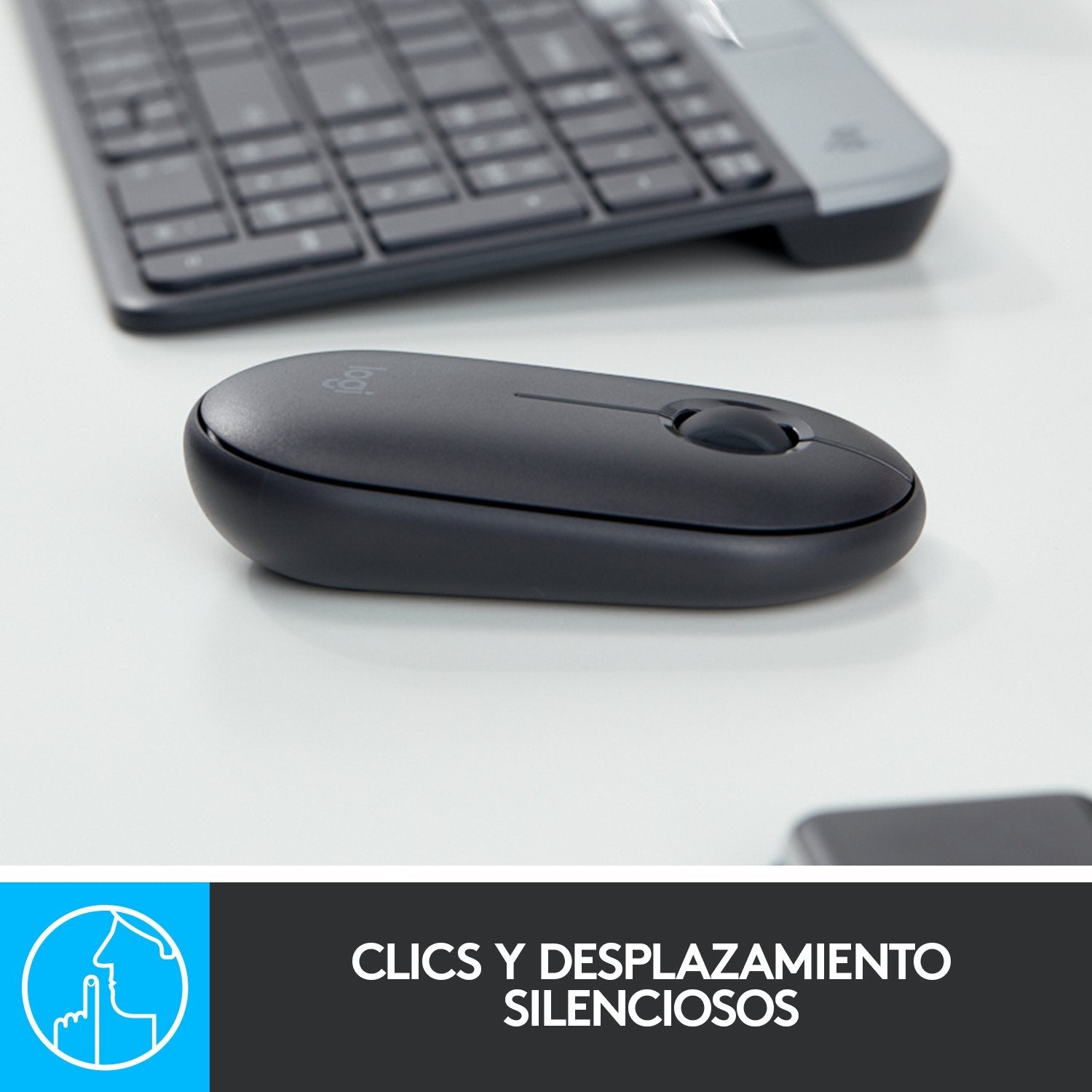 Ratón Inalámbrico Logitech Pebble M350 Grafito 910-005718
