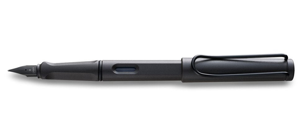 Lamy Pluma Estilográfica Safari 017m Punta M Tinta Azul Color Negro Mate