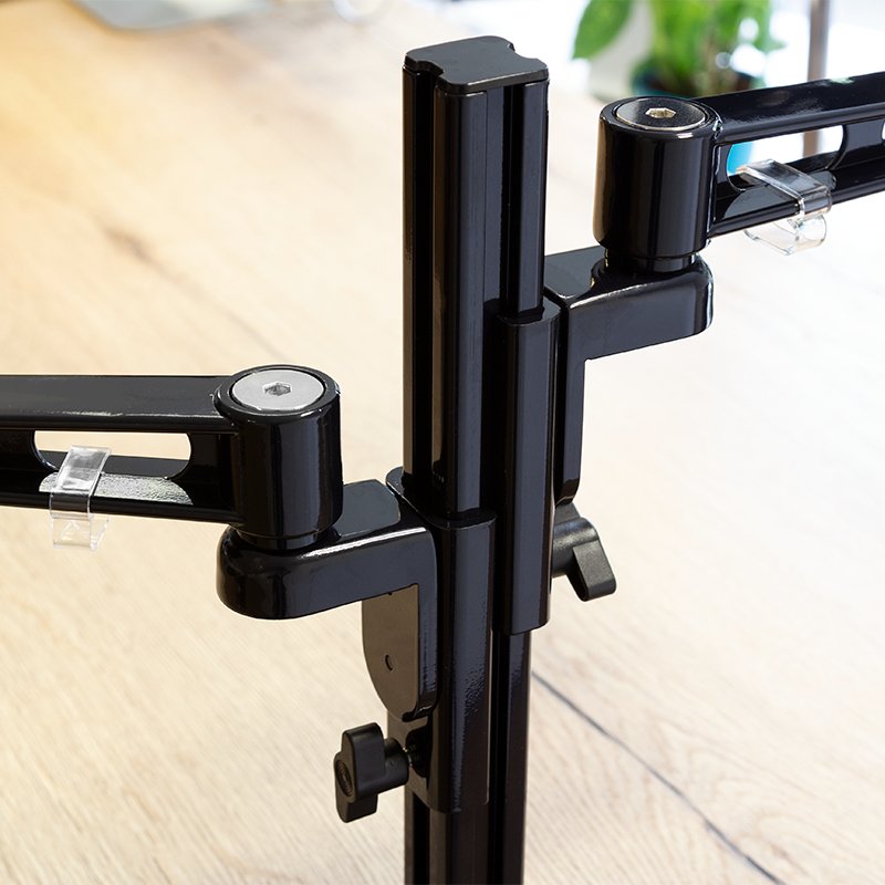 Logilink Bp0074 Logilink - Soporte De Escritorio Para Dos Monitores, Aluminio