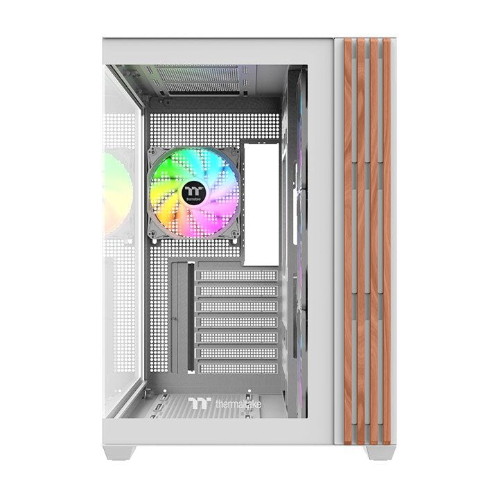 Thermaltake View 380 Ws Argb (Blanco/Holz, Tempered Glass X 2, Holz-Struktur) Ca-1z2-00m6wn-Ws