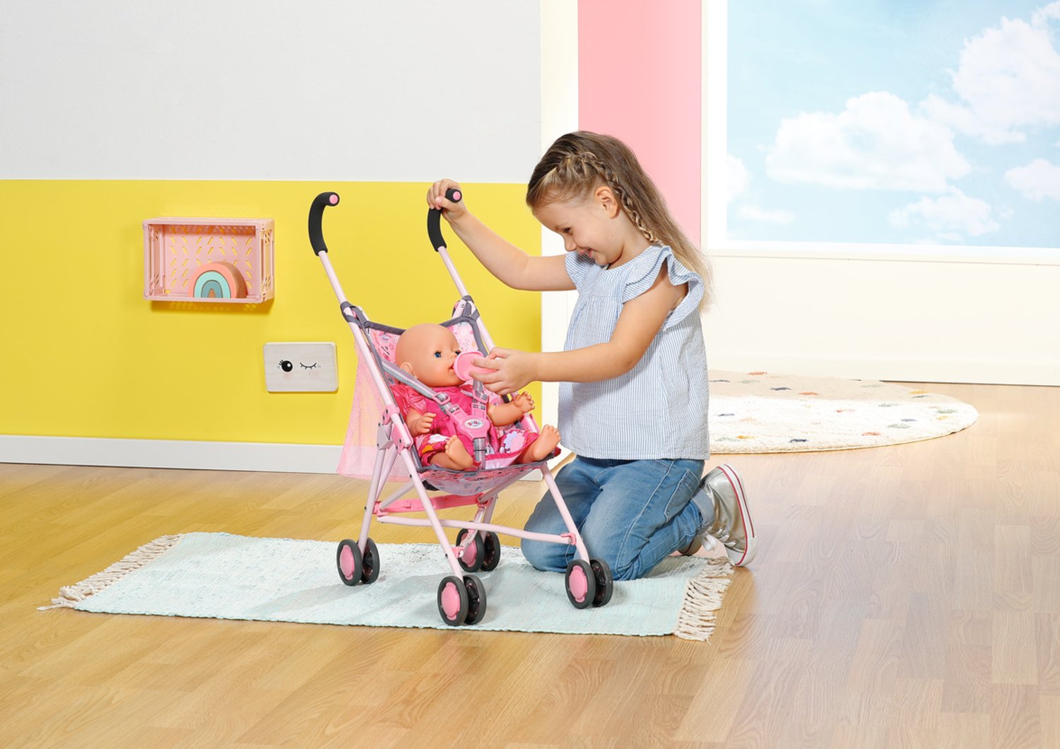 Zapf Creation Baby Born Stroller With Bag Cochecito Para Muñecas 832547