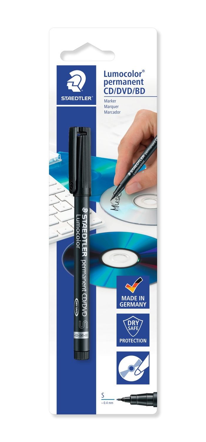 Staedtler Marcador Lumocolor Cd/Dvd Negro Blister 10 Piezas