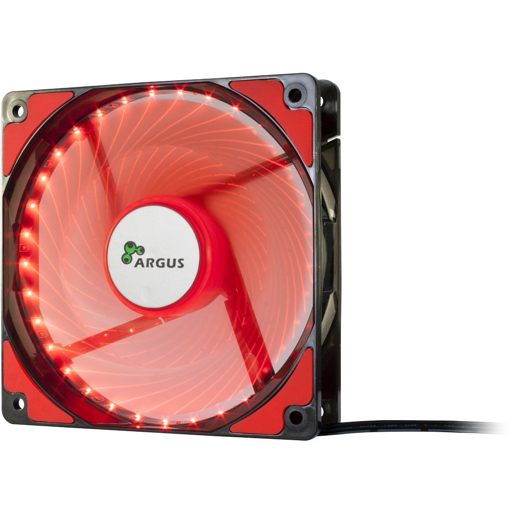 Inter-Tech L-12025 Carcasa Del Ordenador Ventilador 12 Cm Negro, Rojo